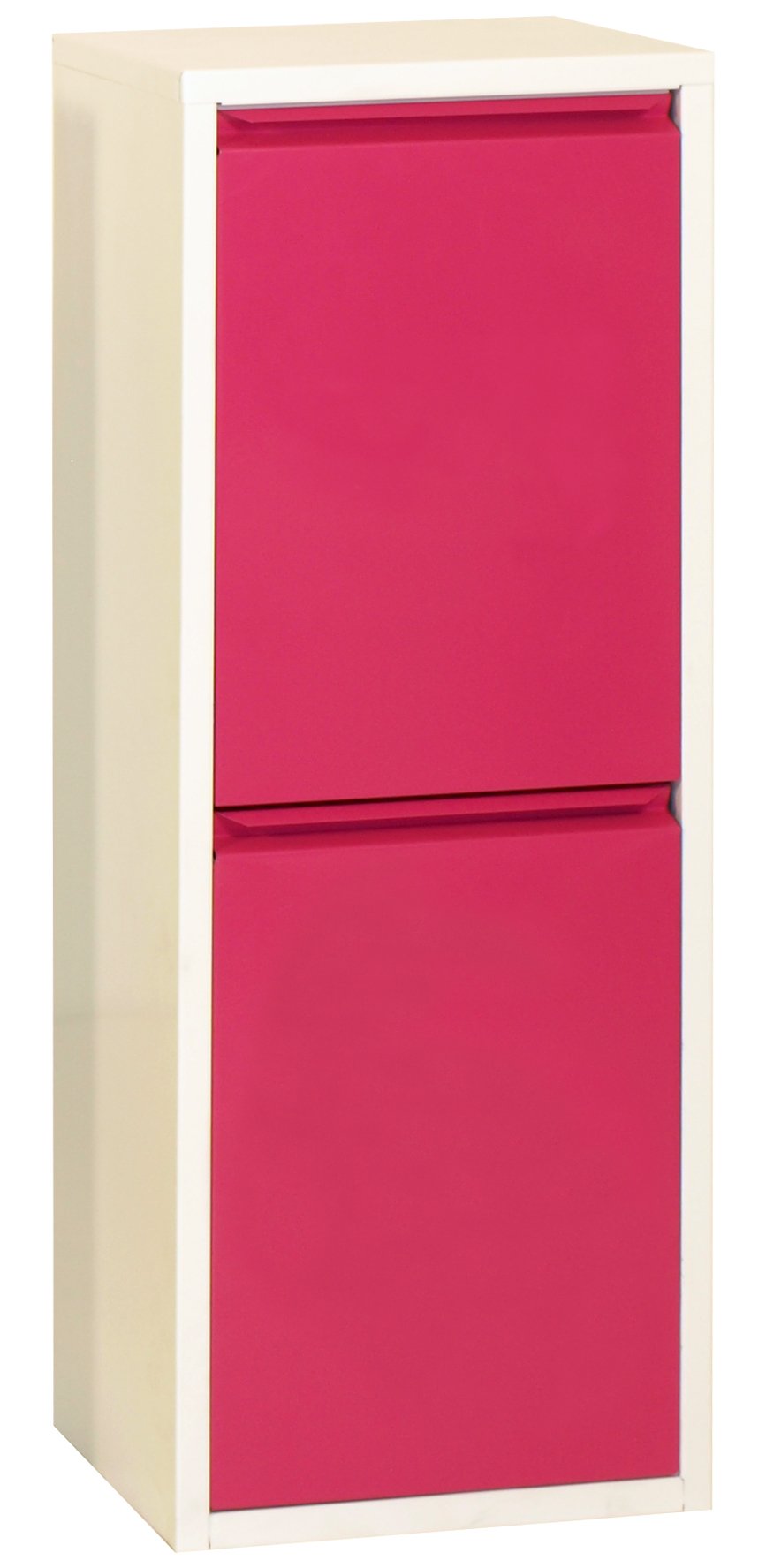 Simonrack 2-Tier Closet Shelf Organizer - White & Pink Hanging Storage for Clothes, Shoes & Accessories - Perfect for Bedroom, Bathroom & Dorm Organization