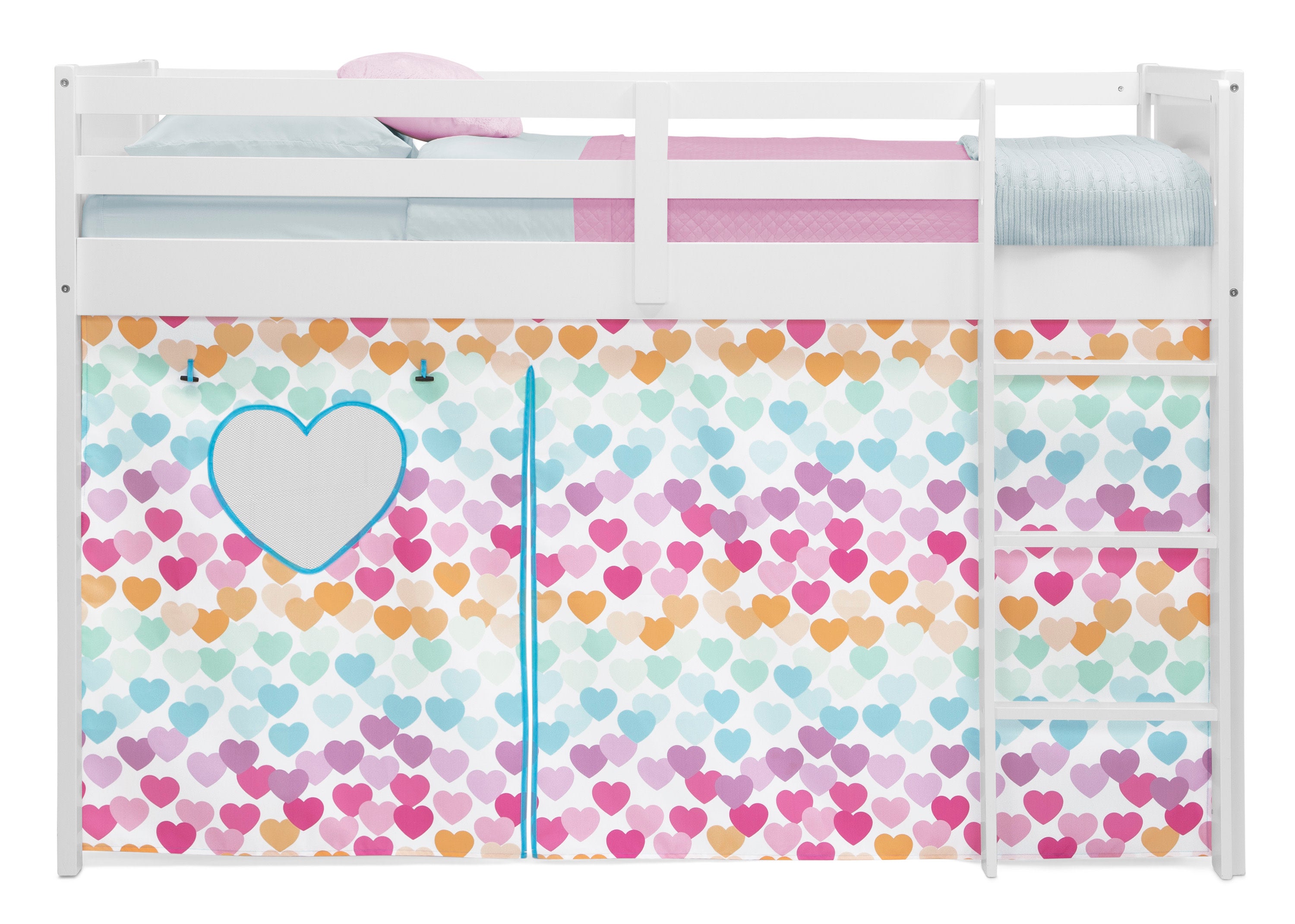 Bed Tent & Curtain Set for Twin Loft or Bunk Bed - Privacy Canopy for Kids & Teens - Perfect for Dorm Rooms, Sleepovers & Small Spaces (Bed Sold Separately)