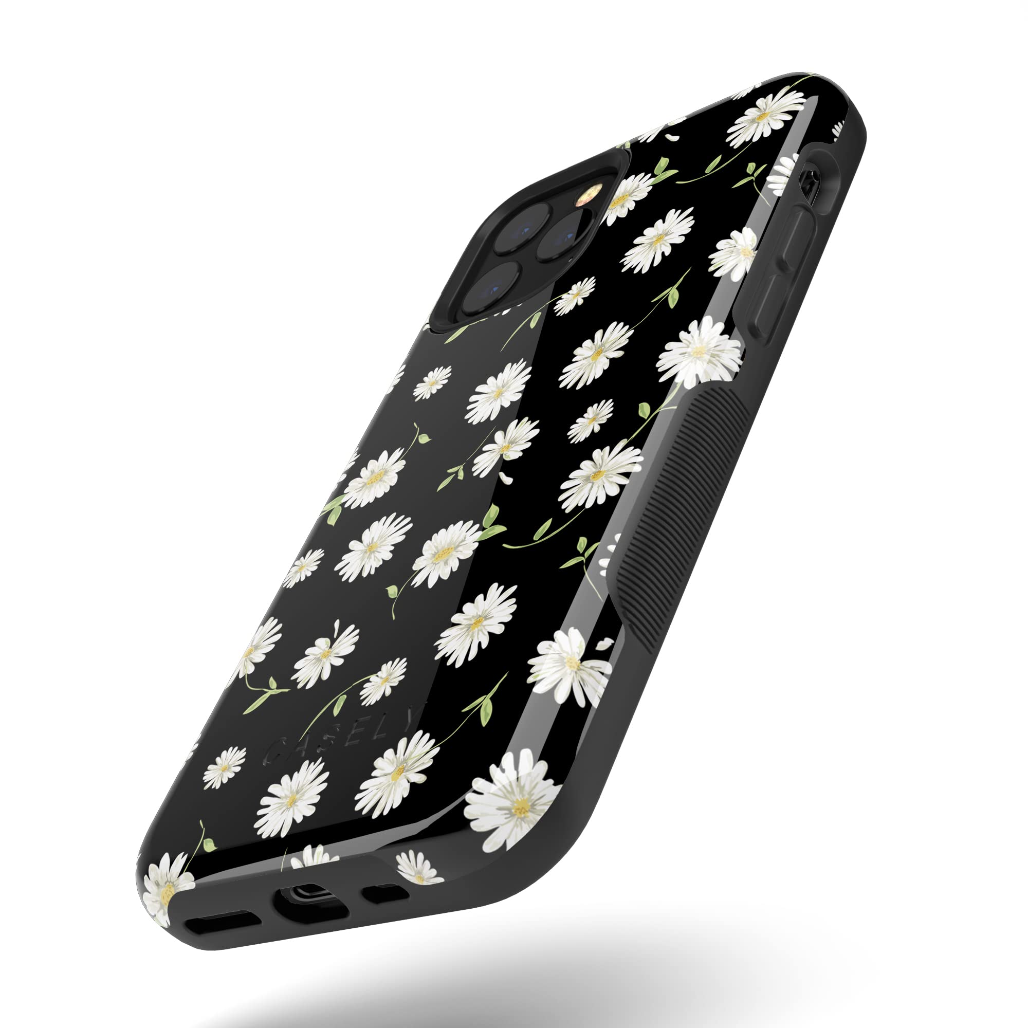 Casely iPhone 11 Pro Max Case - Daisy Daydream Black Floral Protective Cover | Slim Fit, Shockproof & Scratch-Resistant | Perfect for Everyday Use, Work & Travel