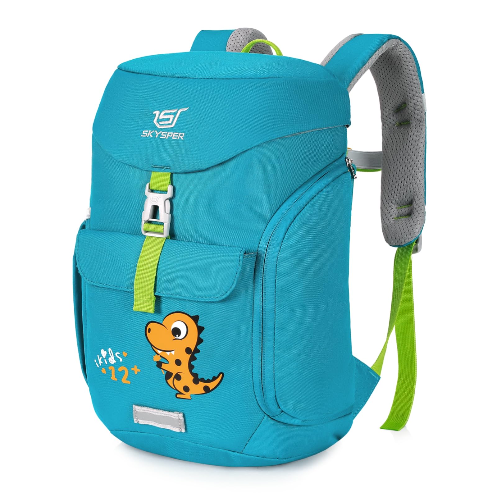 SKYSPER 12L Kids Backpack - Lightweight School Backpack for Boys & Girls, Kindergarten Daypack for Travel, Day Trips, Outdoor Camping & Daily Use (Green)