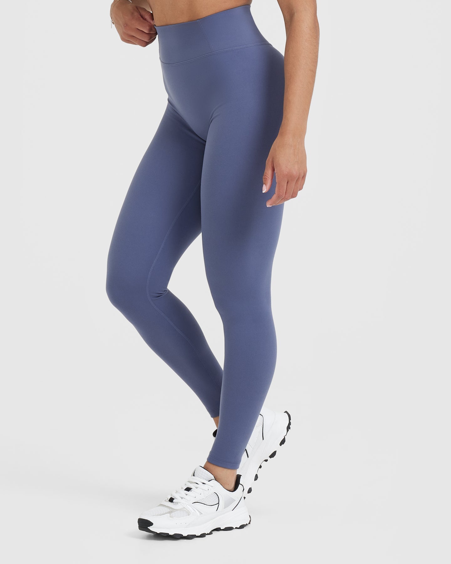 Timeless High Waisted Leggings for Women - Slate Blue Yoga Pants with Pockets | Perfect for Workout, Running, Yoga & Everyday Wear