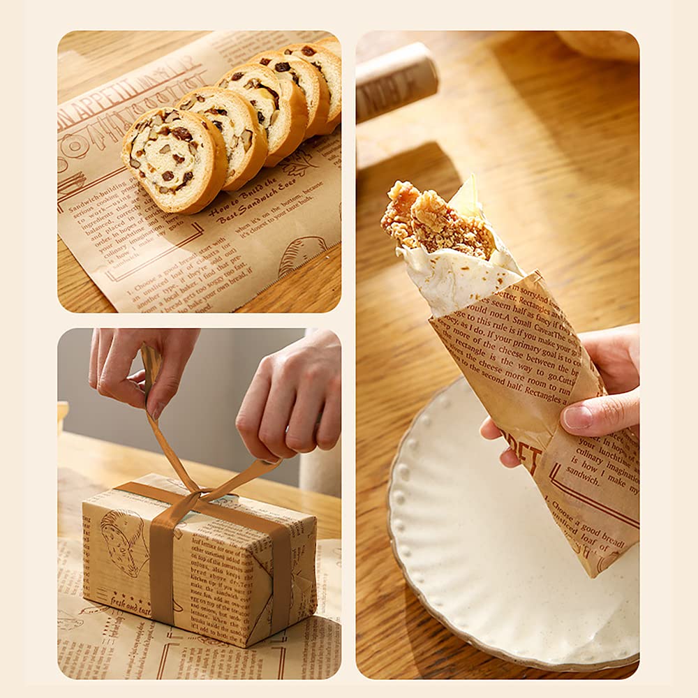 A-XINTONG Parchment Paper Roll - Non-Stick, Waterproof & Greaseproof Baking Paper for Air Fryer, Oven, Grilling, Cooking - Perfect for Baking, Sandwich Wrapping, Food Packaging & Meal Prep - Ideal for Home Kitchen, Restaurants & BBQ Parties