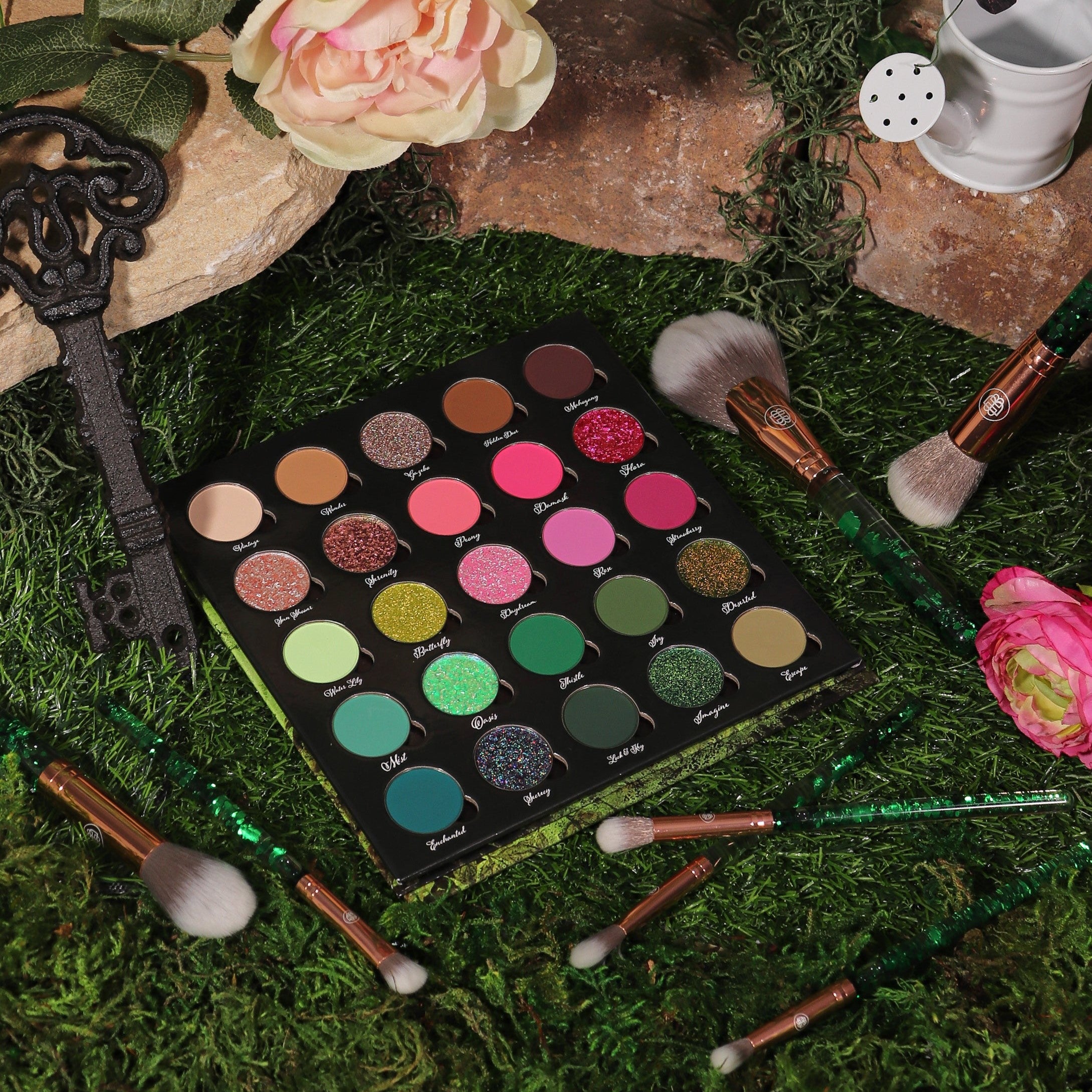 Secret Garden Eyeshadow Palette - 12 Highly Pigmented Matte & Shimmer Shades for Day & Night Makeup Looks | Vegan & Cruelty-Free | Perfect for Bridal, Party & Everyday Wear