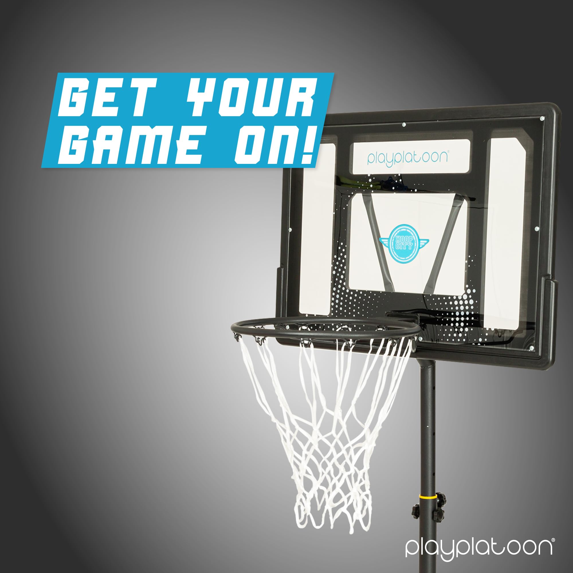 Adjustable Height 3-4ft Play Platoon Swimming Pool Basketball Hoop - Above Ground & Inground Pool Games with PU Leather Ball & Air Pump - Perfect for Family Fun, Backyard Parties, and Summer Poolside Activities