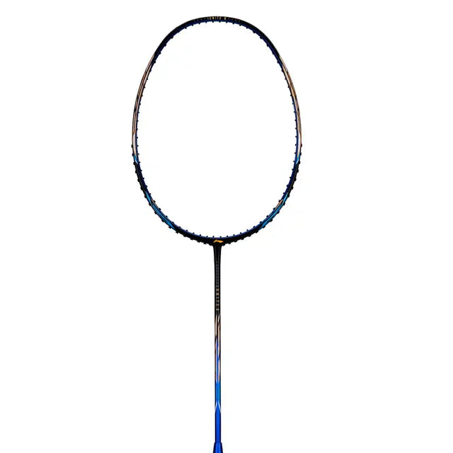 Li Ning IGNITE 8 Badminton Racket - Prestrung with Black Blue & Gold Design | Professional Carbon Fiber Shuttlecock Racket for Smash & Control | Perfect for Tournaments & Training | Made in China