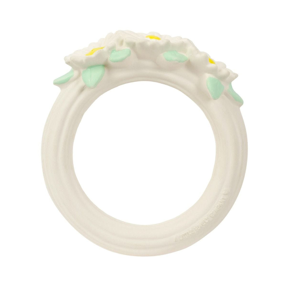 Organic Silicone Teething Ring for Babies - Daisy Chain Design - Safe & BPA-Free - Perfect for Soothing Sore Gums at Home or On-the-Go