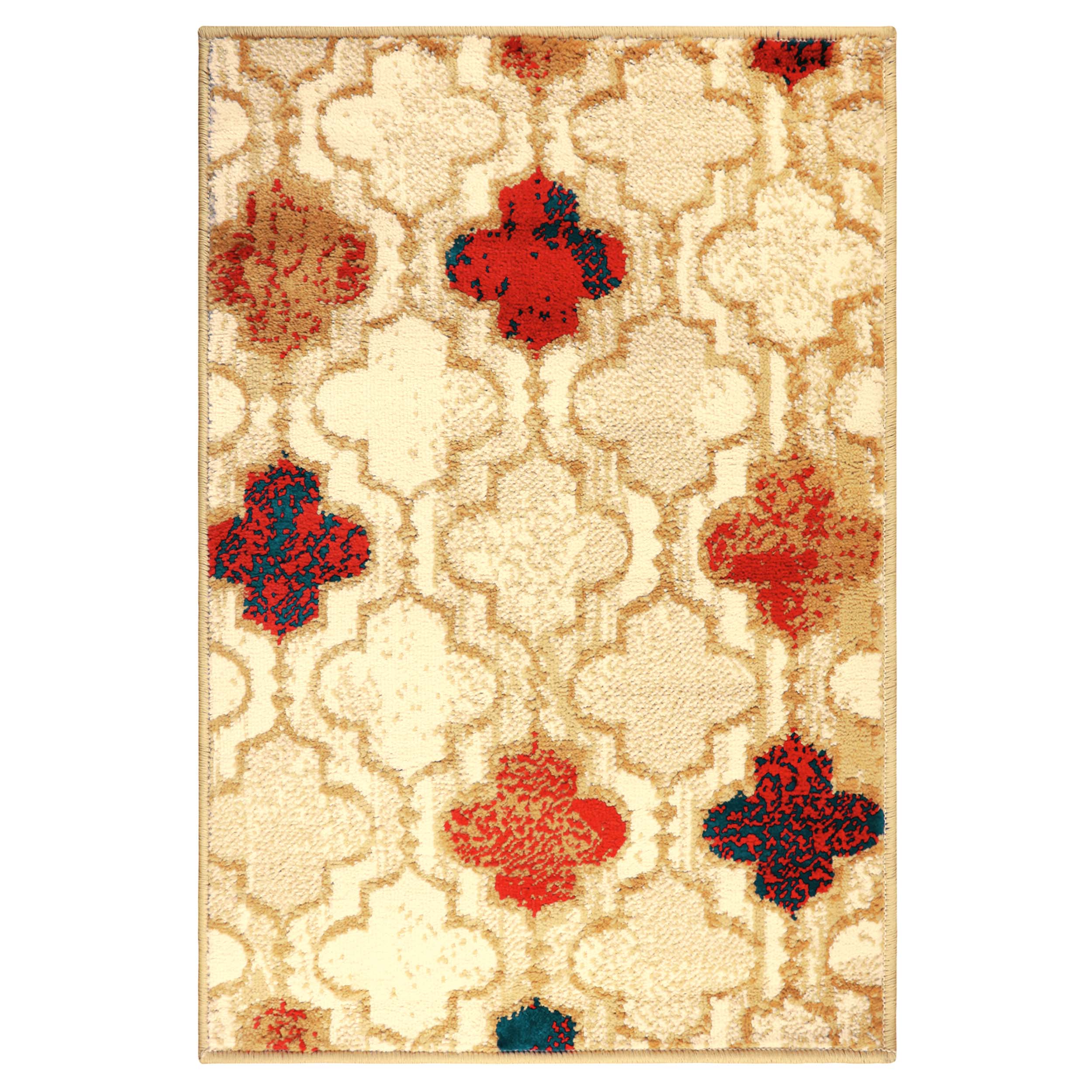 Viking Geometric Trellis Indoor Area Rug & Runner - Non-Slip Boho Chic Carpet for Living Room, Bedroom, Hallway - Perfect for Nordic Home Decor & Cozy Spaces