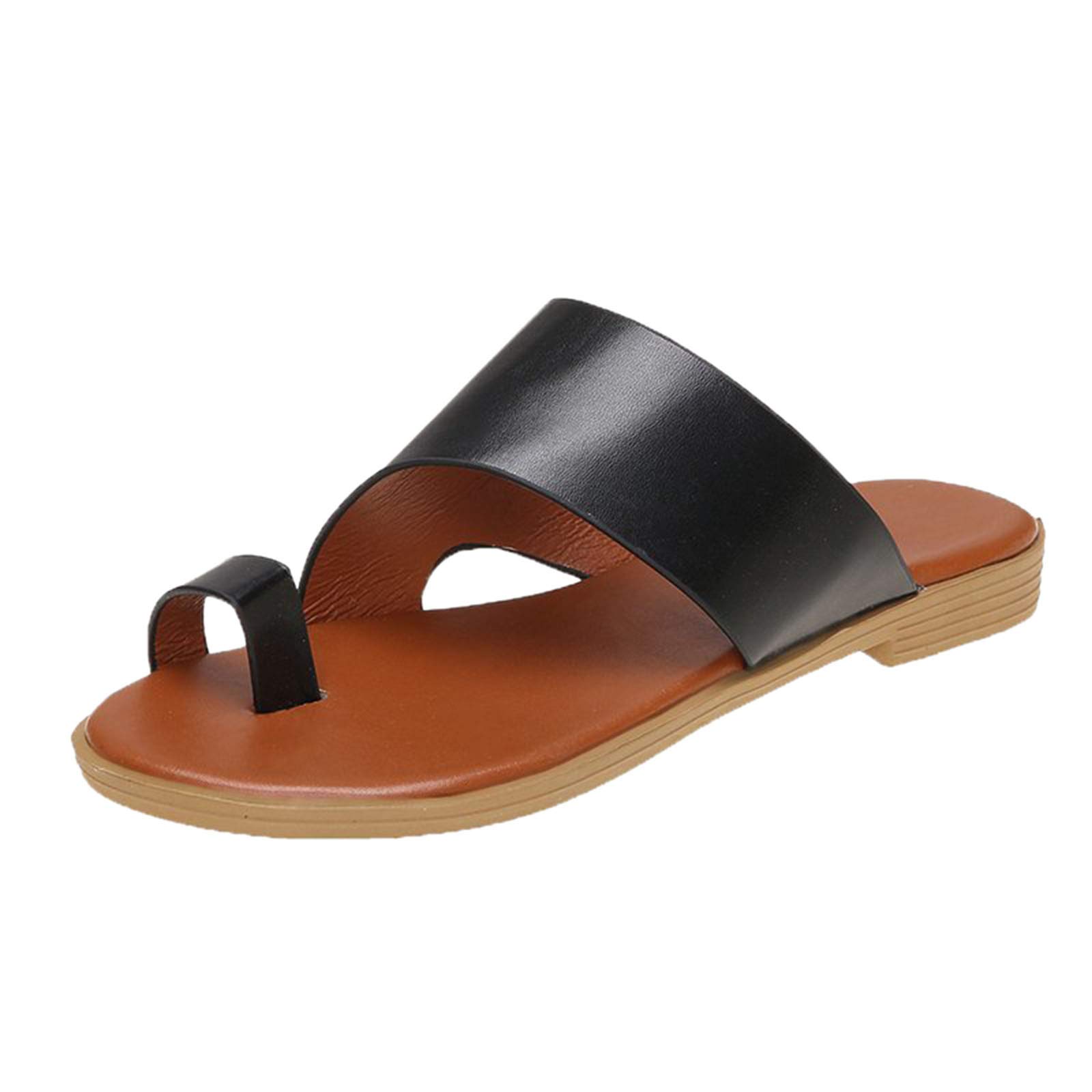 Women's Summer Comfy Platform Sandals - Bohemian Slingback Beach Slippers for Travel, Fashion Flat Shoes for Casual Outings and Seaside Walks