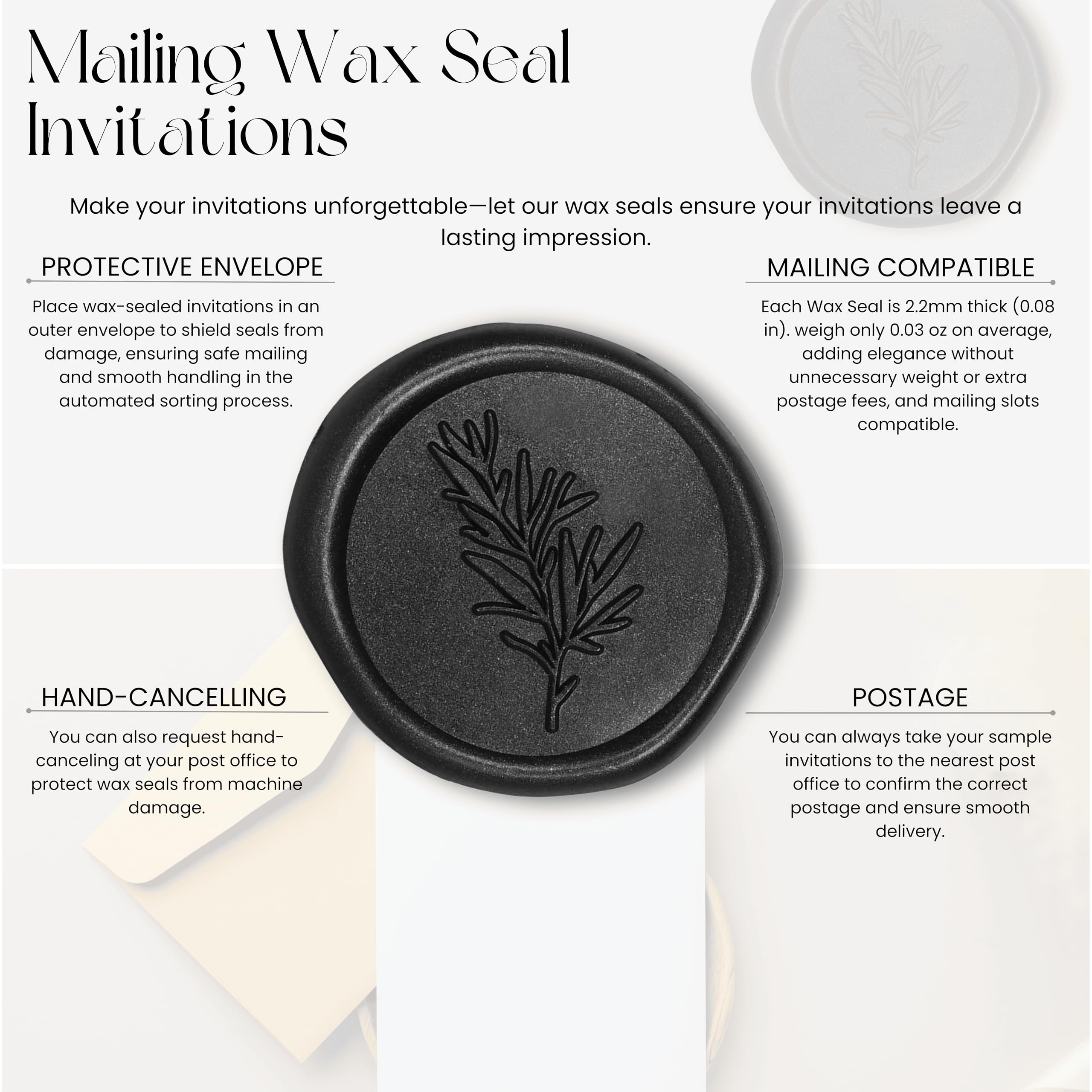 60 Pcs Black Wax Seal Stickers for Wedding Invitations & Envelopes - 3 Elegant Designs in 1 Pack - Premium Scrapbooking & Christmas Seals for DIY Crafts, Gift Wrapping & Stationery Decor