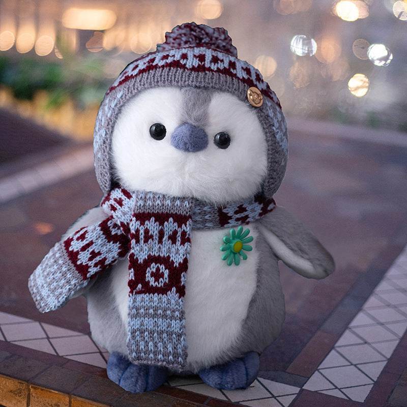 Frosty the Kawaii Stuffed Penguin Plush Toy - Soft Cute Huggable Animal Pillow for Kids, Bedroom Decor & Gift Ideas