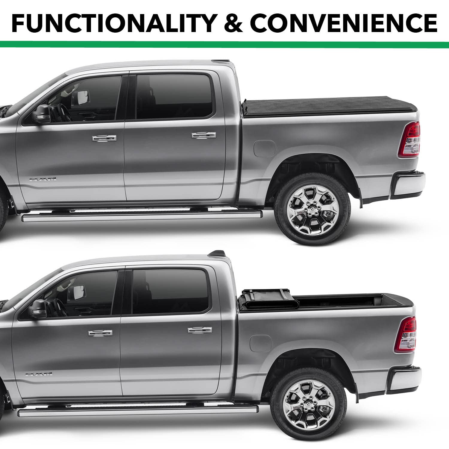 Gator ETX Soft Tri-Fold Truck Bed Tonneau Cover for 2002-2008 Dodge Ram 1500/2500/3500 | 6'6