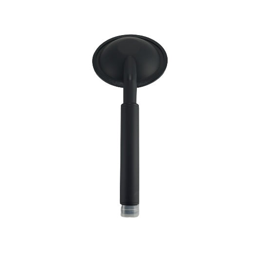 Round Matte Black Handshower - High Pressure Shower Head with 6 Spray Modes, Water Saving Design for Bathroom, Spa & Relaxation at Home