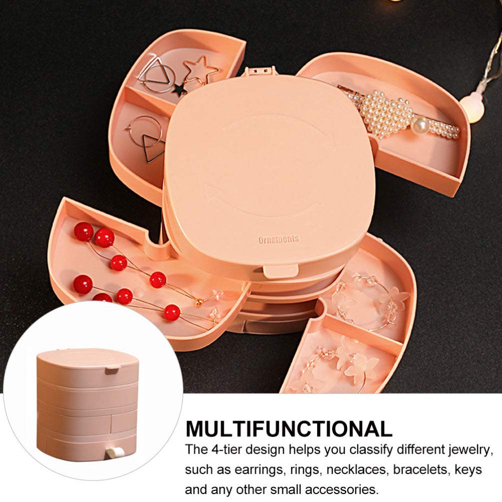 Cabilock Jewelry Organizer Box - Earring & Ring Storage Case for Travel