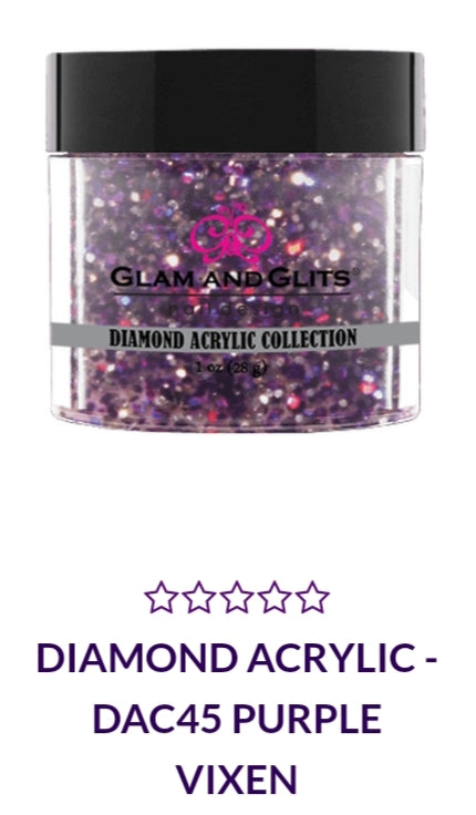 GLAM AND GLITS DA45 1 oz Diamond Collection - Purple Vixen Body Glitter for Festival, Rave & Cosplay | Vegan, Cruelty-Free Makeup for Face & Body