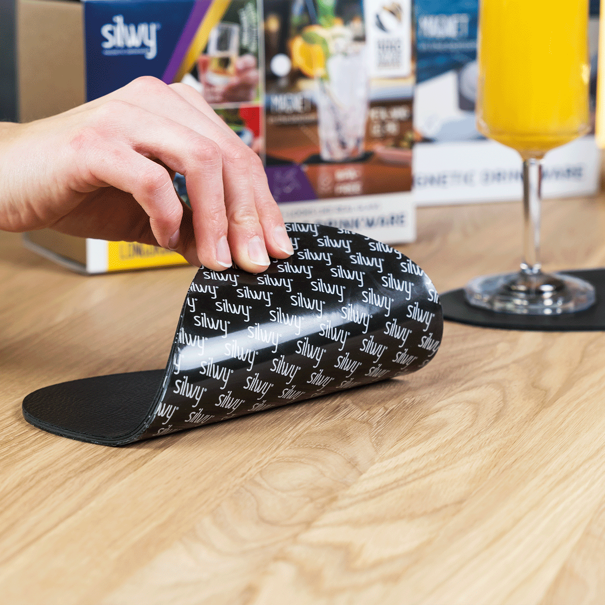 MONACO BLACK Magnetic LED Light with Base Set - Perfect for Kitchen, Office, and Bedroom Lighting