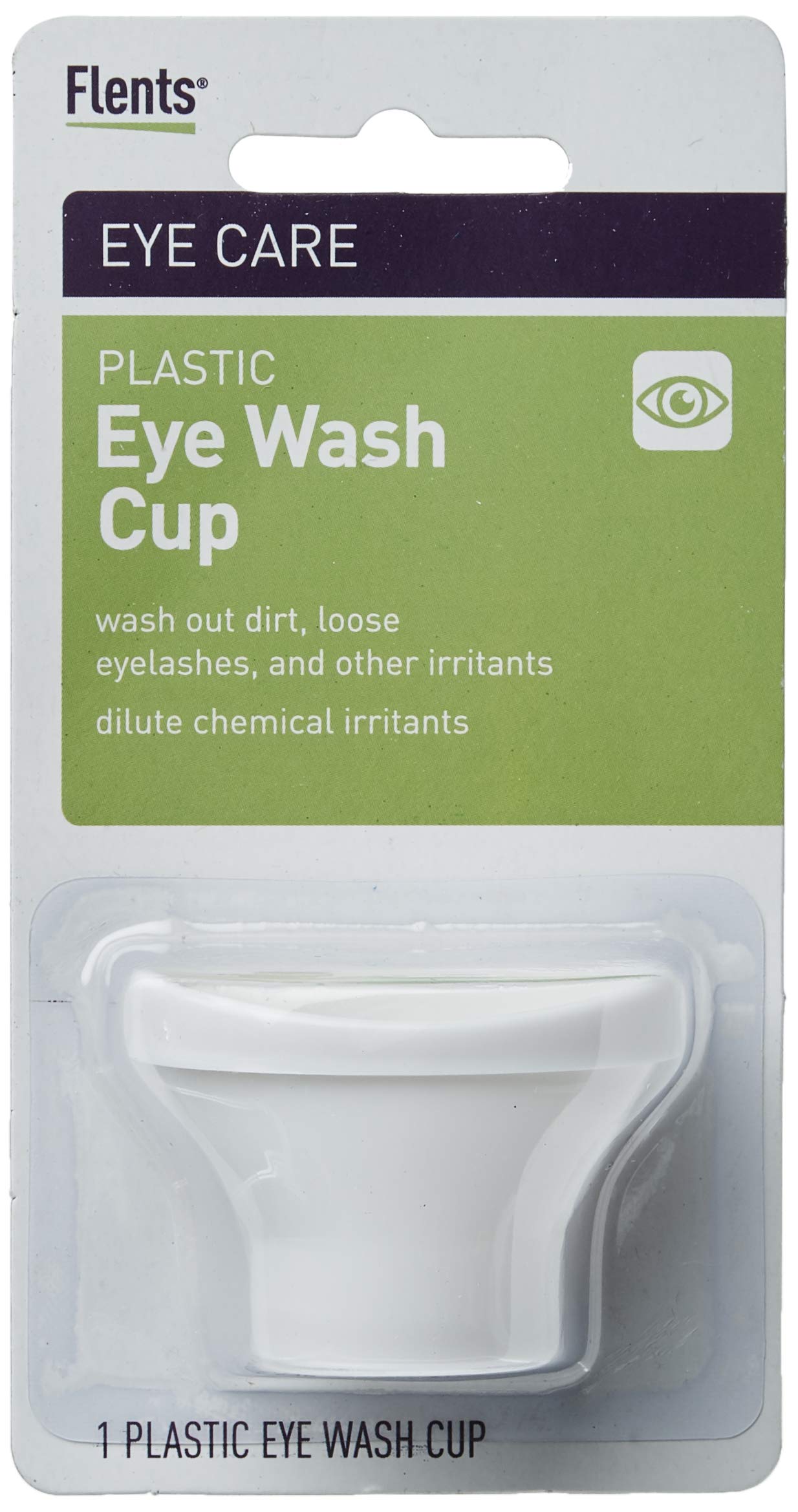 Flents Eye Wash Cup for Cleaning Dirt, Loose Eyelashes & Irritants | Gentle Eye Rinse Solution for Contact Lens Wearers & Allergy Relief | First Aid & Daily Eye Care Essential