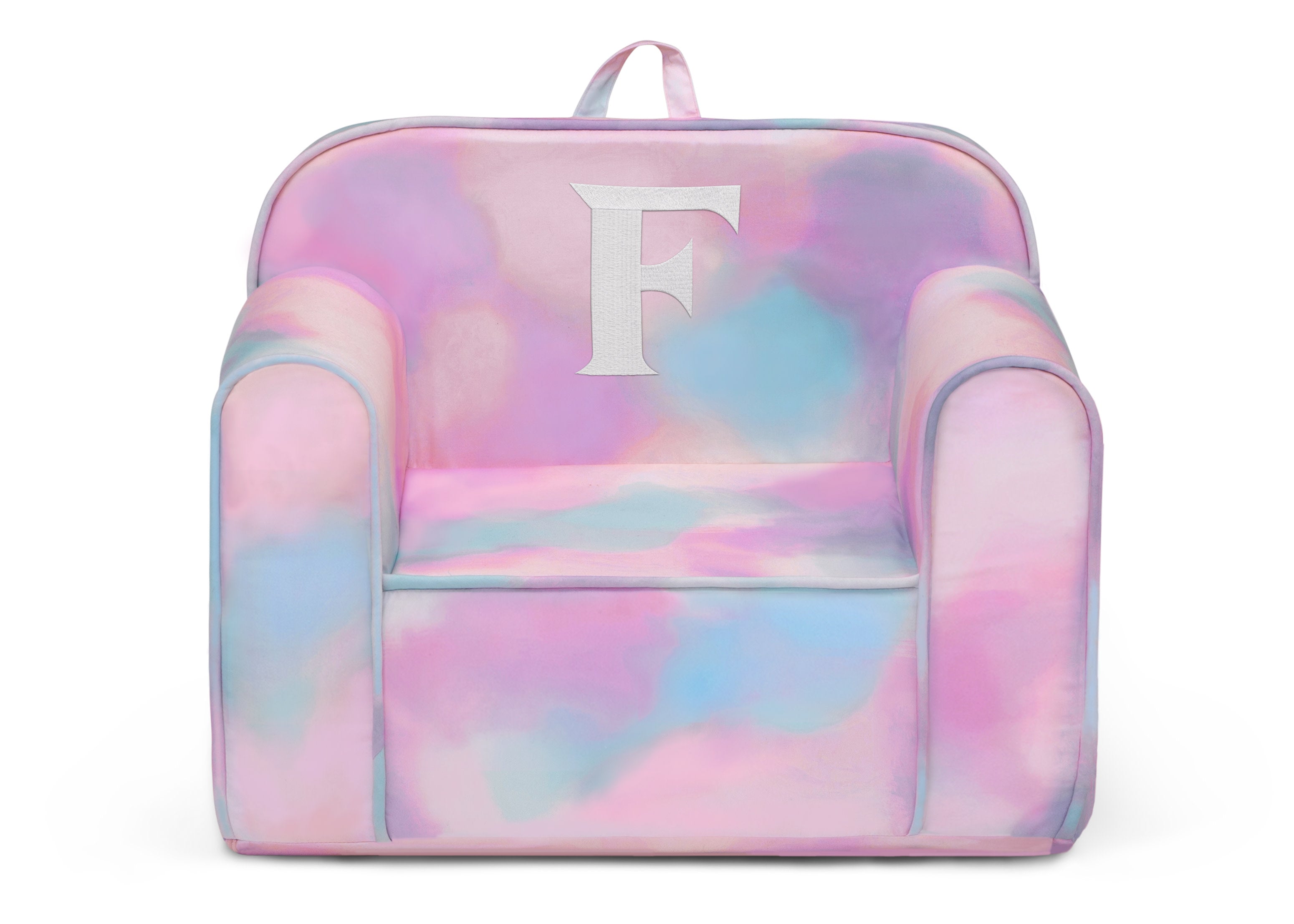 Personalized Monogram Tie Dye Cozee Chair - Custom Name Oversized Comfy Lounge Chair for Bedroom, Living Room & Dorm - Perfect Gift for Teens & Adults