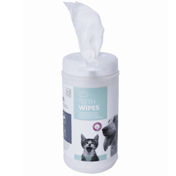 M PETS Dental Wipes for Dogs and Cats - Gentle Teeth Cleaning Wipes for Pet Oral Care - Freshens Breath & Removes Plaque - Perfect for Daily Dental Hygiene Routine at Home or Travel