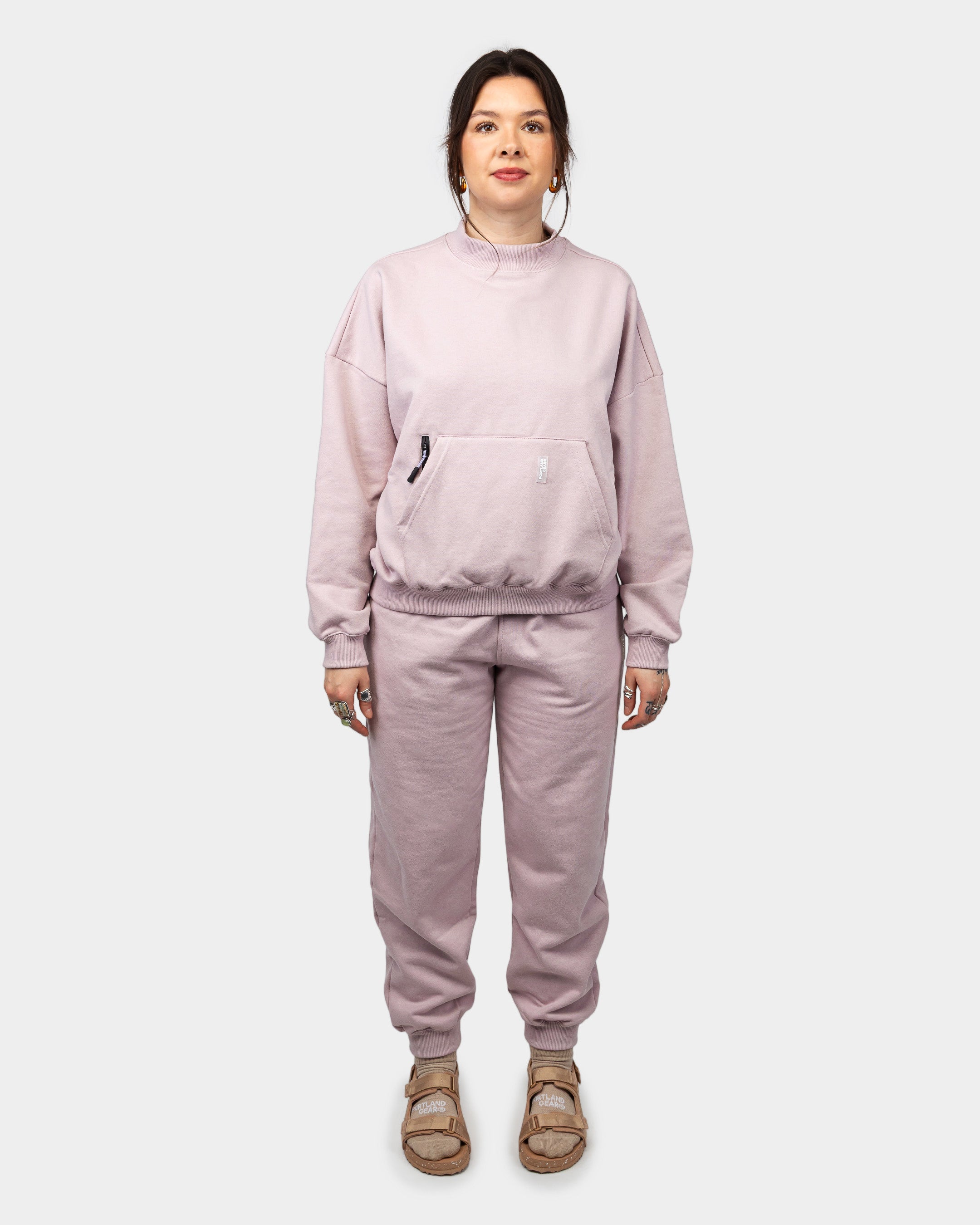 Women's Cloudburst Mock Crew Neck Long Sleeve T-Shirt - Soft & Comfortable Casual Top for Everyday Wear, Workouts, and Layering