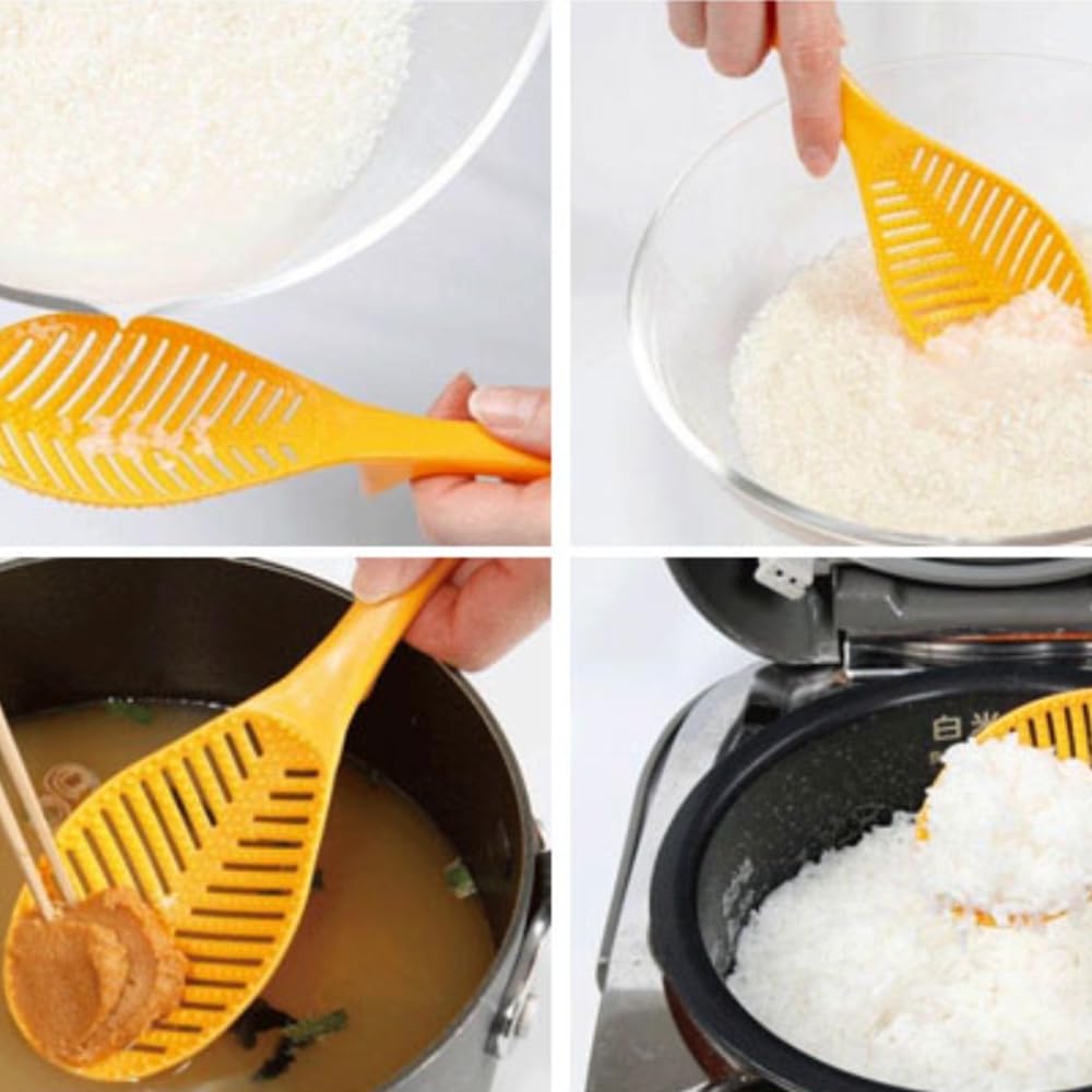 Non-Stick Rice Scooper & Potato Server Spatula - Free Standing Multifunctional Kitchen Spoon Paddle (1-Pack, White) | Perfect for Serving Rice, Mashed Potatoes & Stirring Dishes