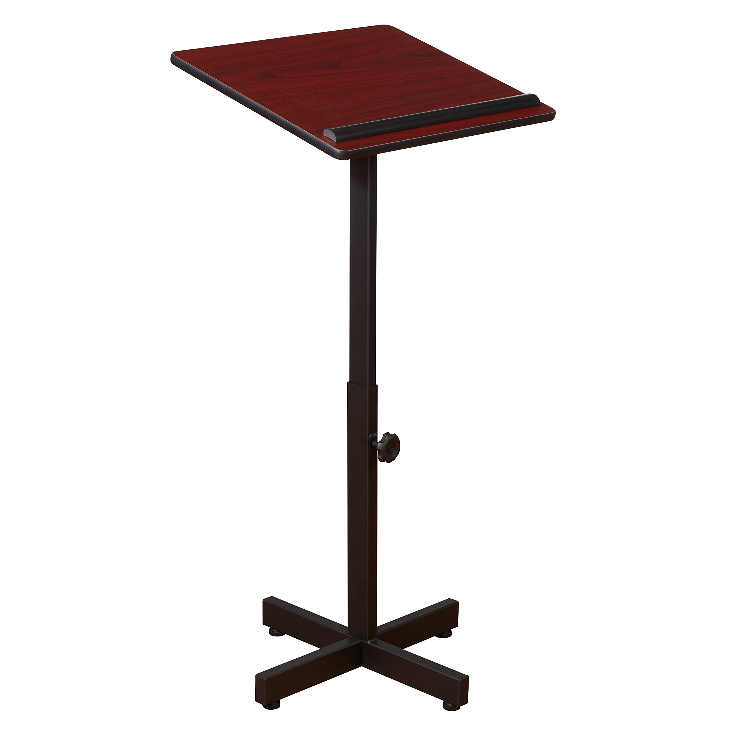 Portable Mahogany Oklahoma Sound Lectern for Presentations - Ideal for Public Speaking, Church Sermons & School Events