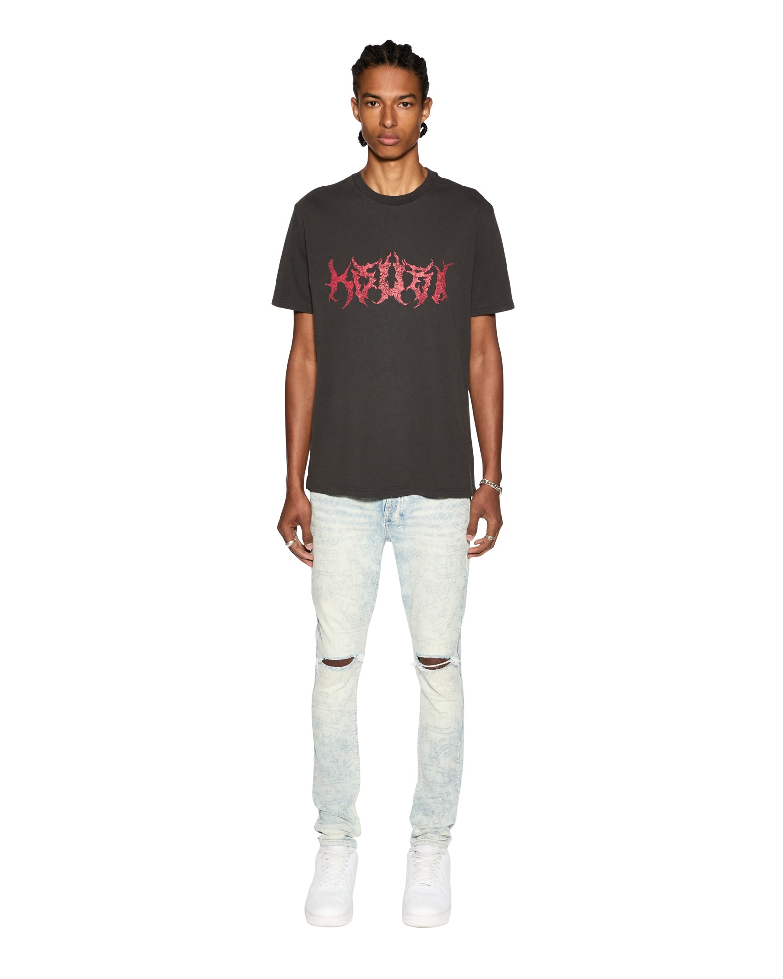Sabbath Kash SS Tee Faded Black - Premium Cotton Short Sleeve T-Shirt for Men - Perfect for Casual Wear, Street Style & Everyday Outfits