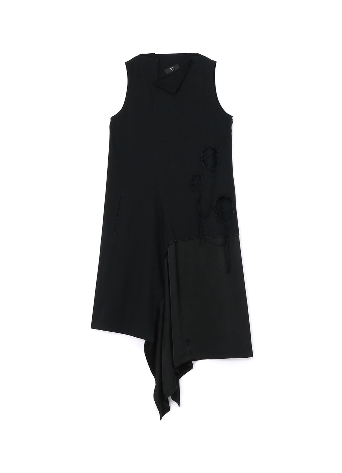 Stylish Denim Patchwork Embroidered Collar Square Neck Sleeveless Dress for Women - Perfect for Summer Outings, Beach Vacations & Casual Date Nights