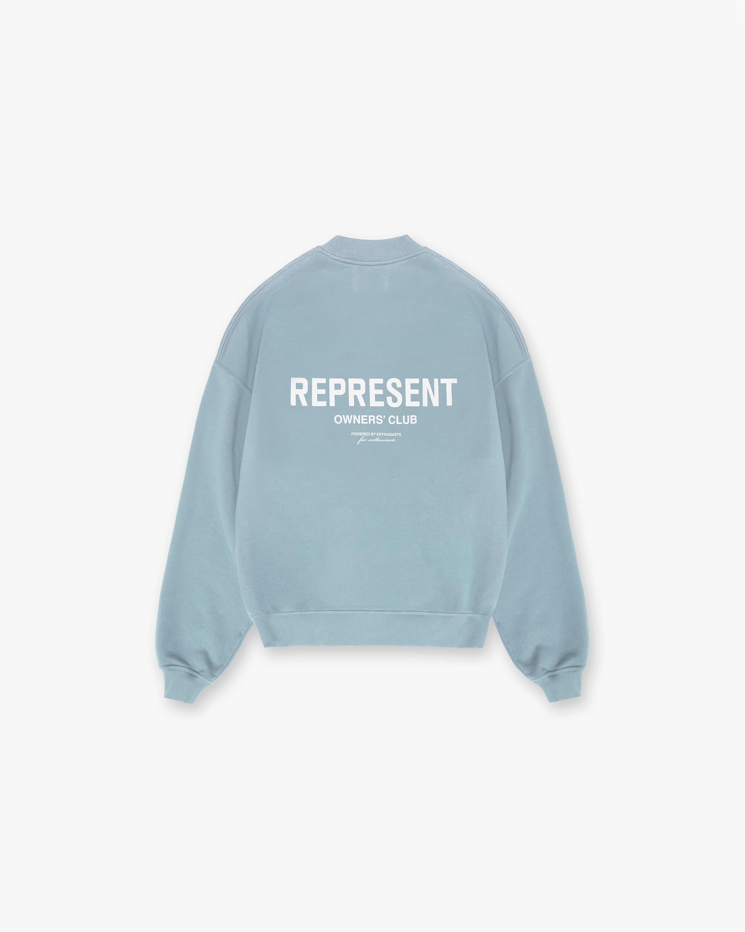 Represent Owners Club Sweater | Powder Blue | Premium Cotton Knit | Streetwear Fashion | Perfect for Casual Outfits & Urban Style
