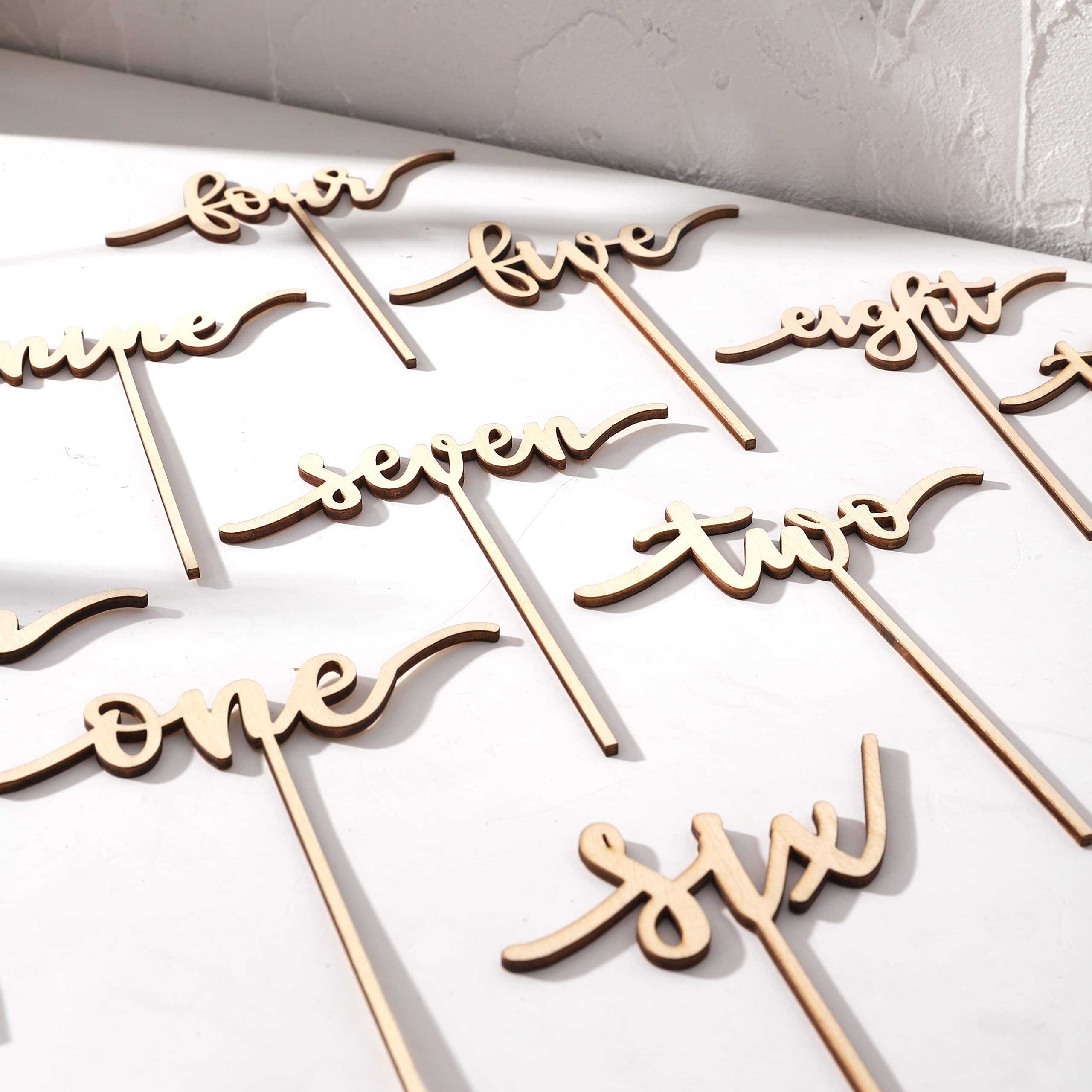 Wooden Cake Topper - 8th Birthday Anniversary Sign for Rustic Wedding, Smash Cake & Photo Booth Decor | Cake Decorating Supplies for Parties & Celebrations