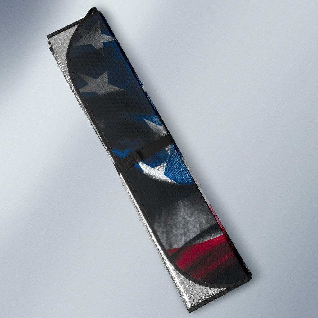 Premium American Flag Car Sun Shade - UV Protection & Wrinkle-Resistant Auto Sunshade (Model 211701) | Perfect for Summer Driving, Road Trips & Patriotic Car Decor