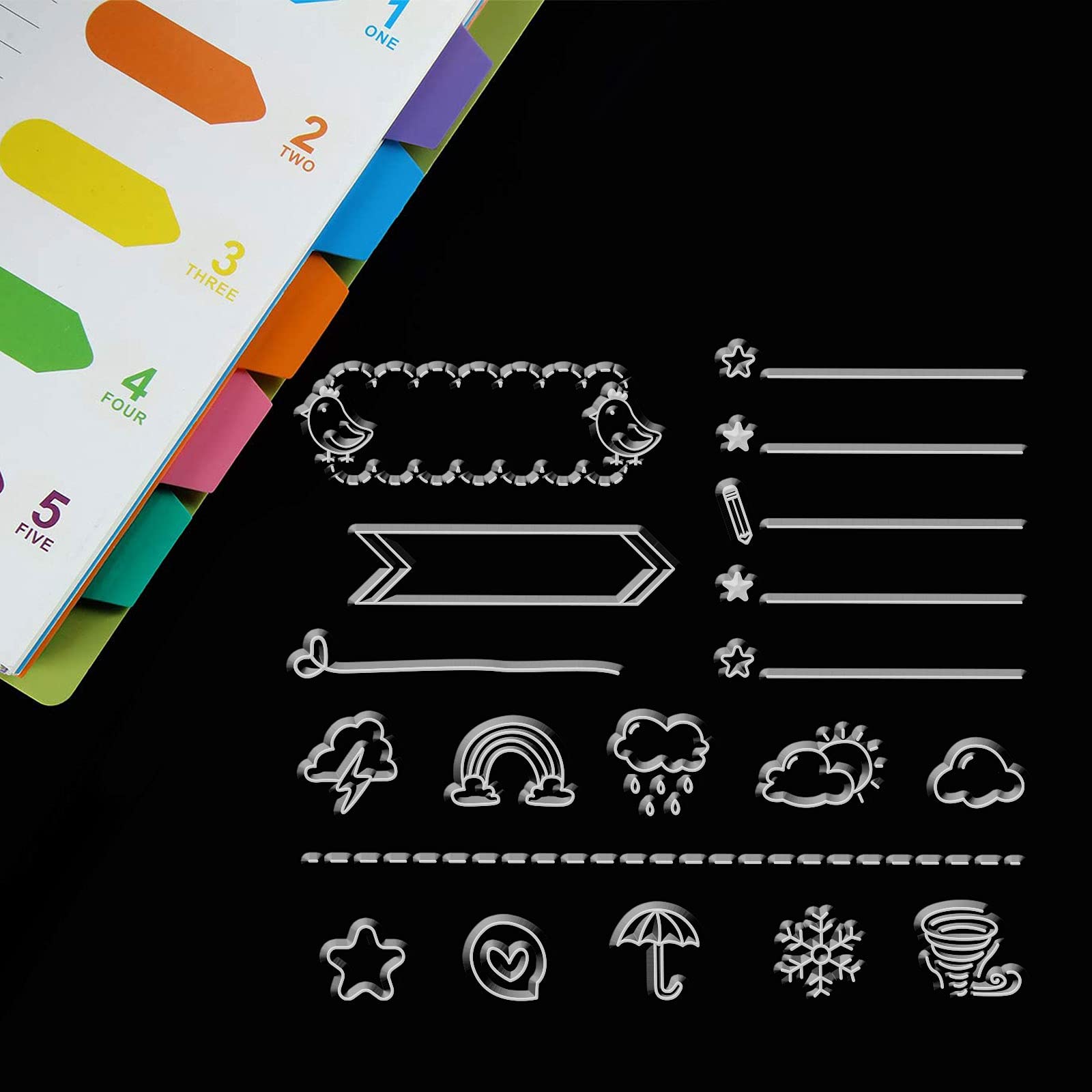 Clear Silicone Stamps for Card Making - DIY Scrapbooking & Weather Frame Decor