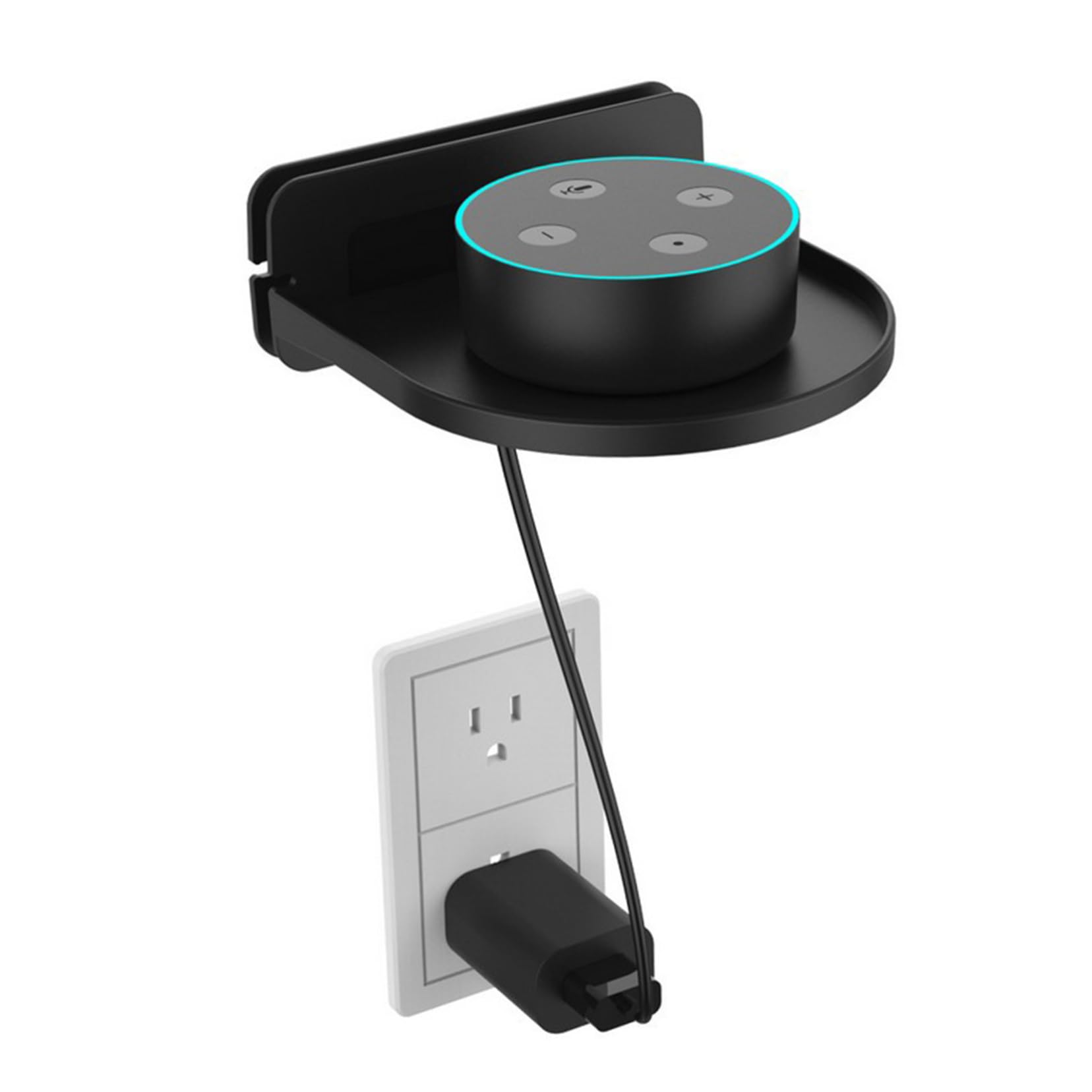 Levemolo 1-Pack WiFi Smart Outlet Stand - Wall Mountable Speaker Holder with Plastic Base | Perfect for Home Office, Kitchen & Bedroom Smart Device Setup
