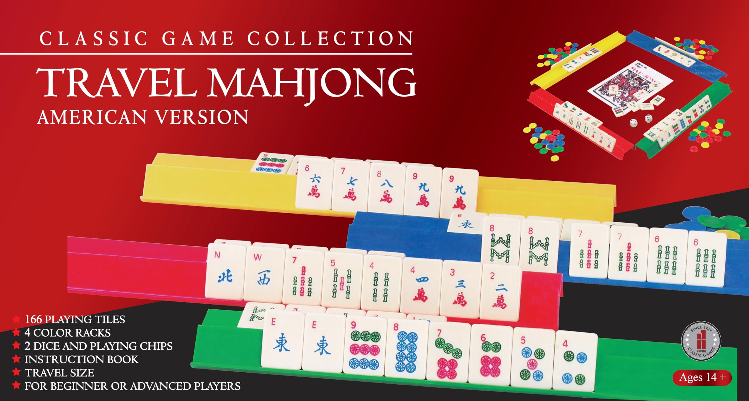 Premium Travel Mah Jong Set - Portable Chinese Tile Game for Adults & Family - Perfect for Vacations, Camping & Game Nights