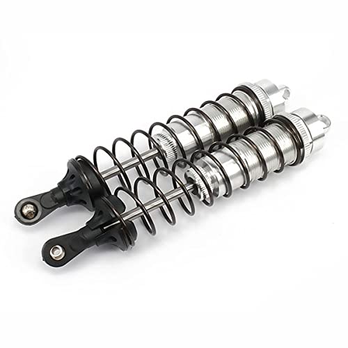 140mm Aluminum Adjustable Oil Shock Absorber Damper - Silver Replacement Part for 1/8 Scale RC Cars, Buggy, Truck & Crawler Upgrades | Off-Road Racing & Trail Crawling Performance Enhancement