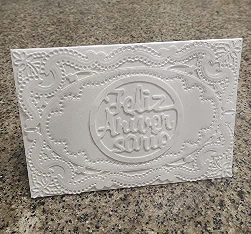 Premium Card Making Cutting Dies & Stencils for DIY Scrapbooking - Lace Hole Rectangular Frame Embossing Paper Dies with Cute Brooch Pin - Perfect for Handmade Greeting Cards, Photo Albums & Craft Projects