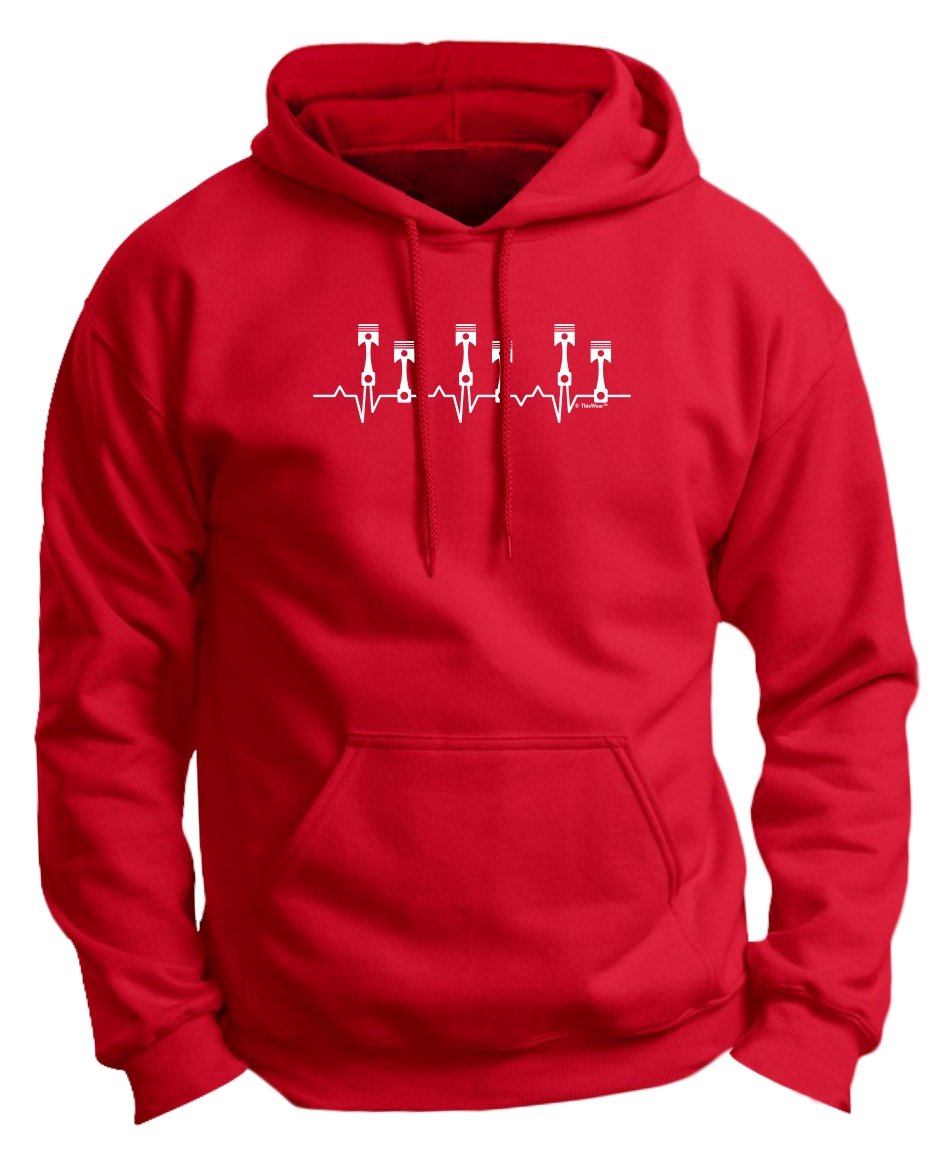 Premium Mechanic Hoodie Sweatshirt with Piston Heartbeat Design - Perfect Car Gifts for Auto Enthusiasts & DIY Mechanics - Ideal for Garage Work, Car Shows & Casual Wear