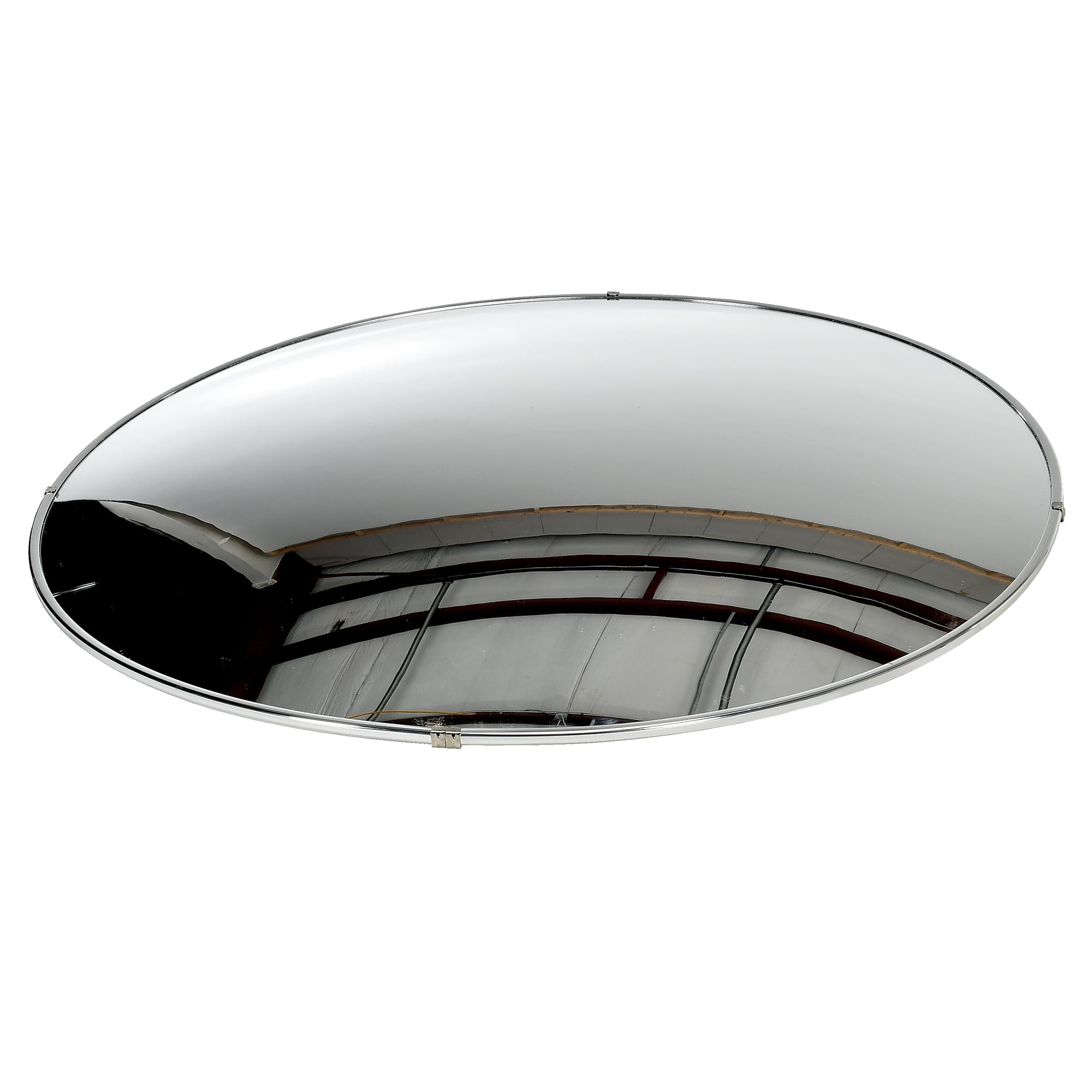Vestil CNVX-30 30-Inch Acrylic Convex Indoor Mirror - Silver Frame for Enhanced Safety & Visibility in Retail Stores, Warehouses & Hallways