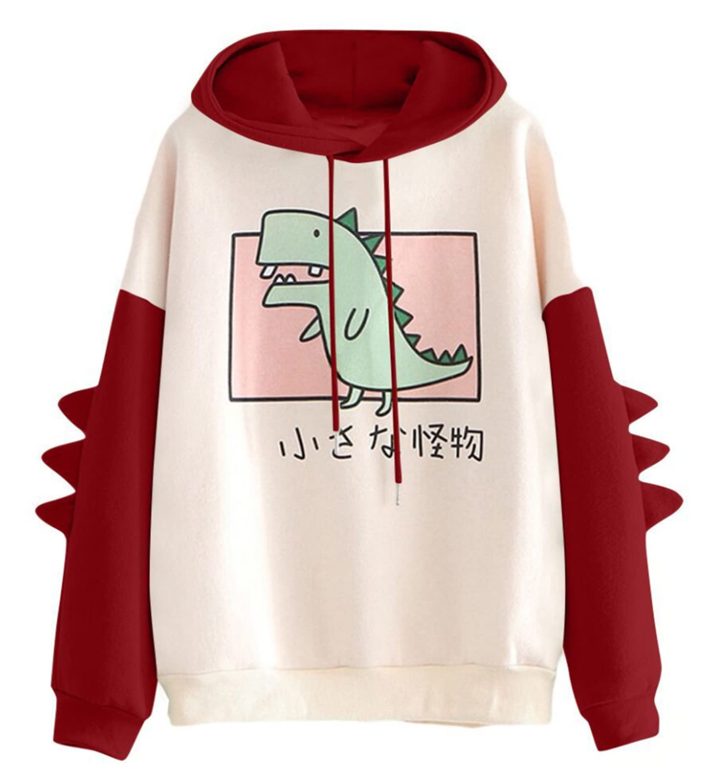 Cute Dinosaur Hoodie for Women - Kawaii Pullover Sweatshirt with Hood | Cozy Casual Wear for Outings, Lounge & Gifts