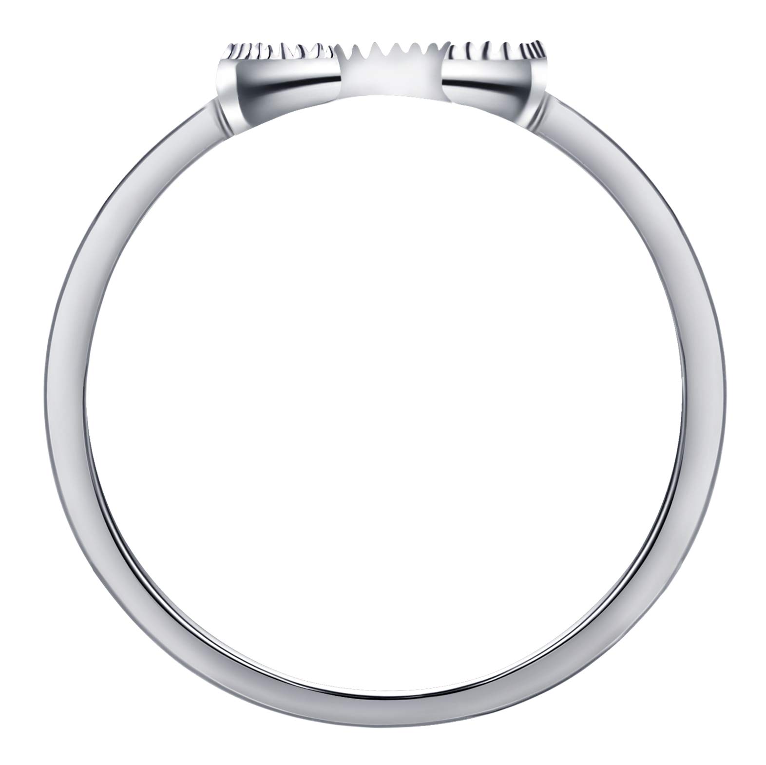 0.09Ct. White Diamond Ring - 10K Gold Prong Setting Horseshoe Ring for Women, Elegant Bridal Jewelry & Anniversary Gift for Her