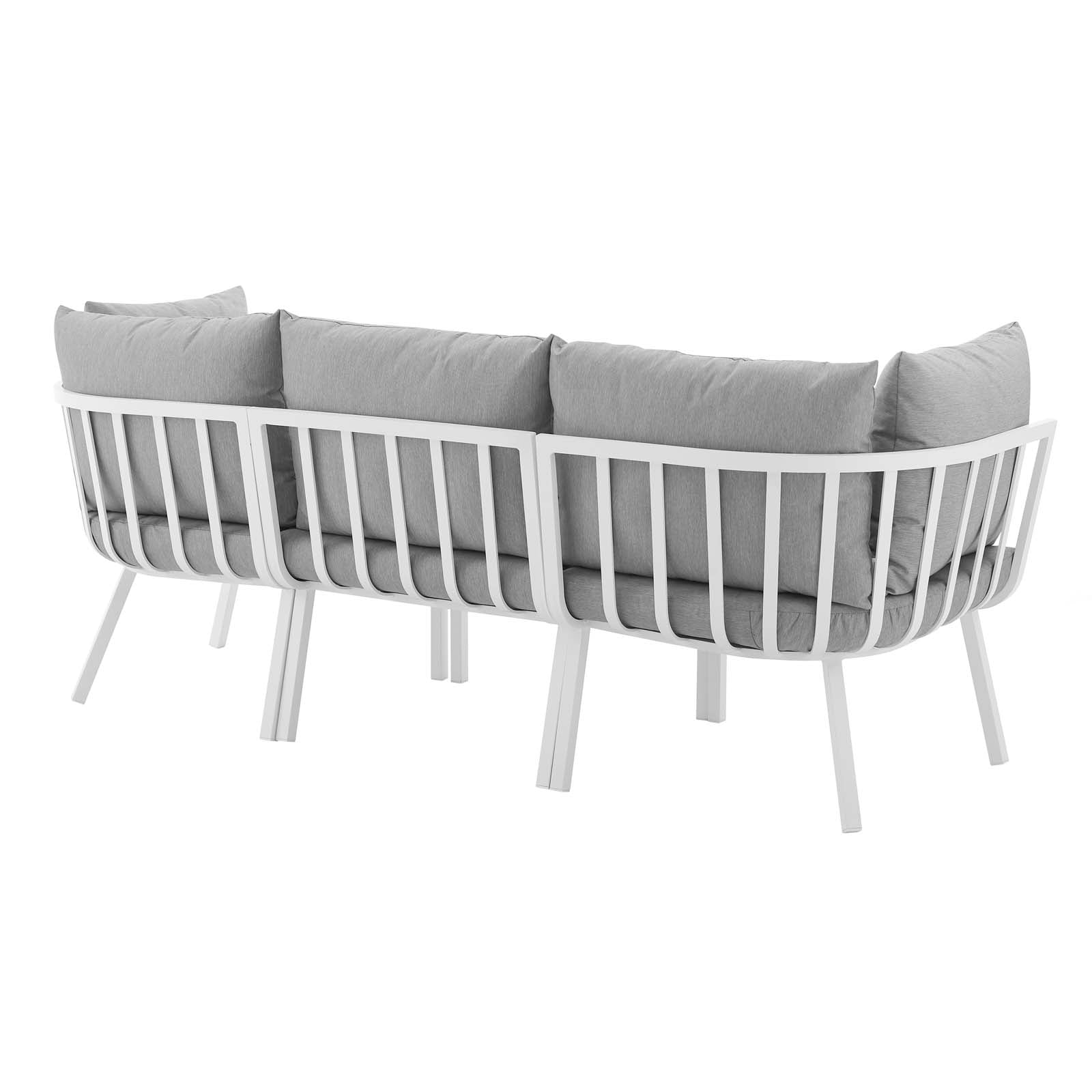 Riverside 3-Piece Outdoor Patio Aluminum Sectional Sofa Set with Cushions - Modern All-Weather Furniture for Backyard, Poolside & Garden Relaxation