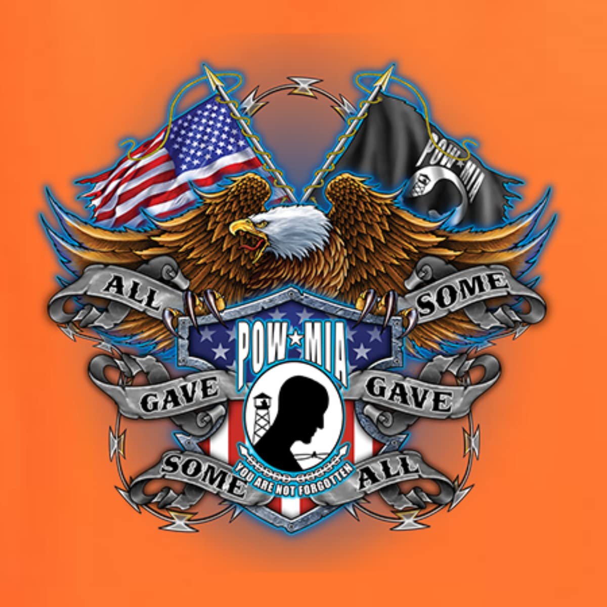 Wild Bobby Pow Mia All Gave Some Some Gave All Patriotic Graphic Sweatshirt - Unisex Crewneck American Pride Apparel for Veterans Day, Memorial Day & Everyday Wear