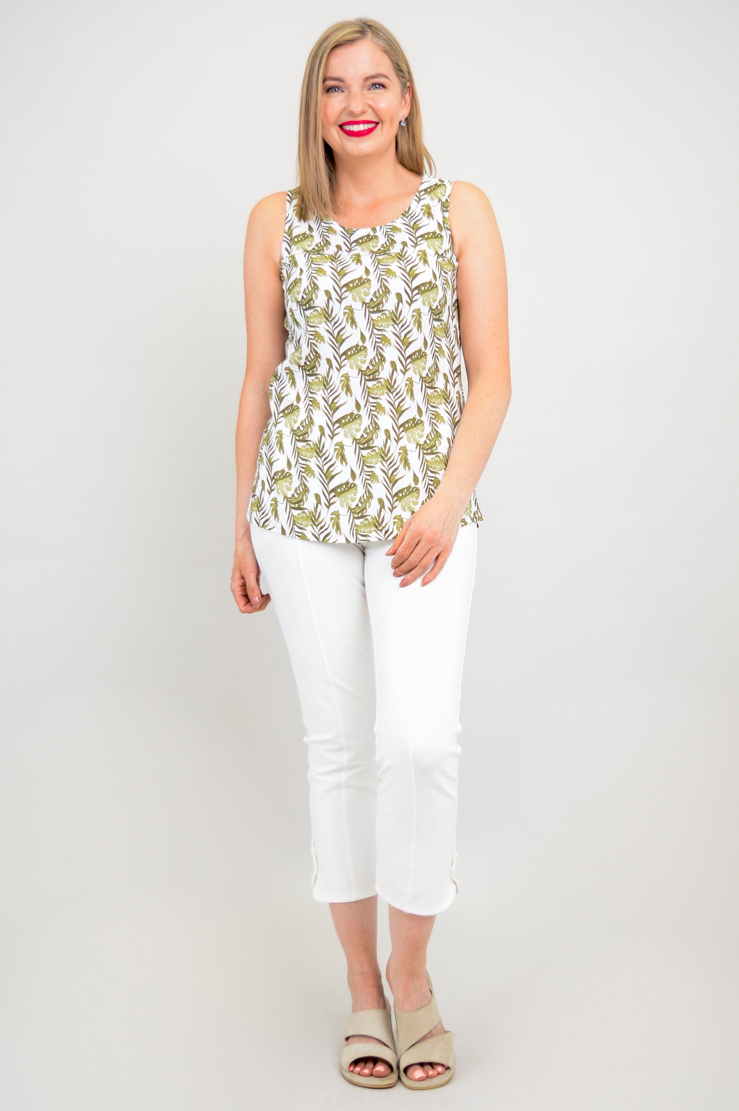 Dena Tank Top - Breathable Linen Bamboo Blend Women's Shirt for Summer | Casual Wear, Beach Outfits, and Layering