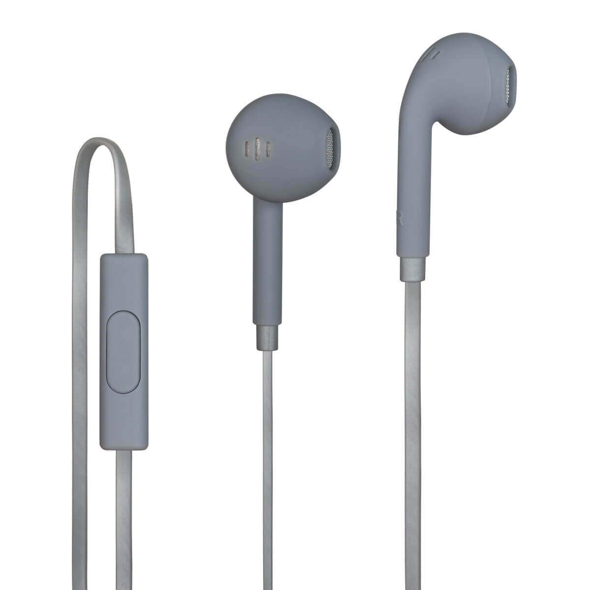 iStore Classic Fit Wireless Earbuds with Noise Cancellation - Gray Bluetooth Headphones for Running, Gym & Workout