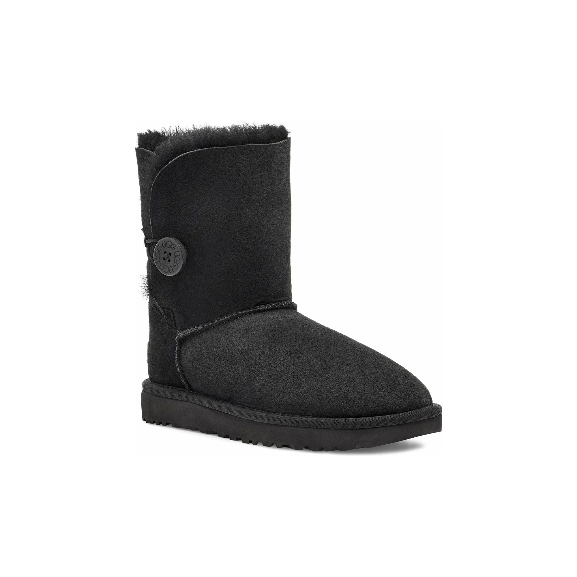 UGG Women's Bailey Button II Boot - Black | Genuine Sheepskin Winter Boots for Women | Perfect for Cold Weather, Snow Days & Casual Outfits