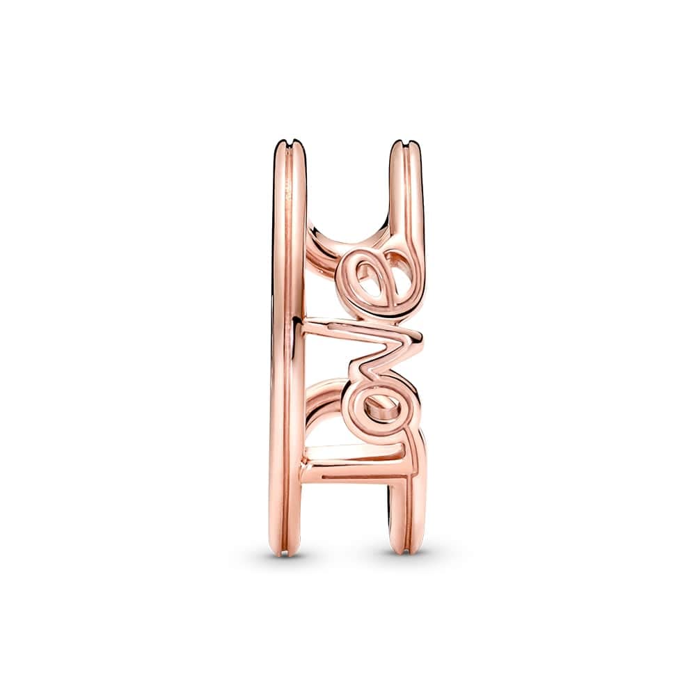 Pandora ME Love Open Stackable Ring for Women - 14k Rose Gold Plated Adjustable Size 7 - Perfect for Layering, Gifts & Everyday Wear