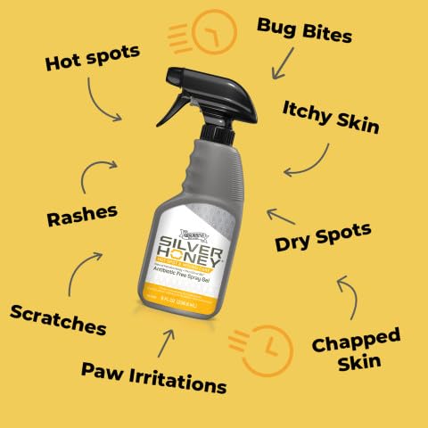 Absorbine Silver Honey Wound Care for Pets - Hot Spot Ointment & Spray Gel with Manuka Honey