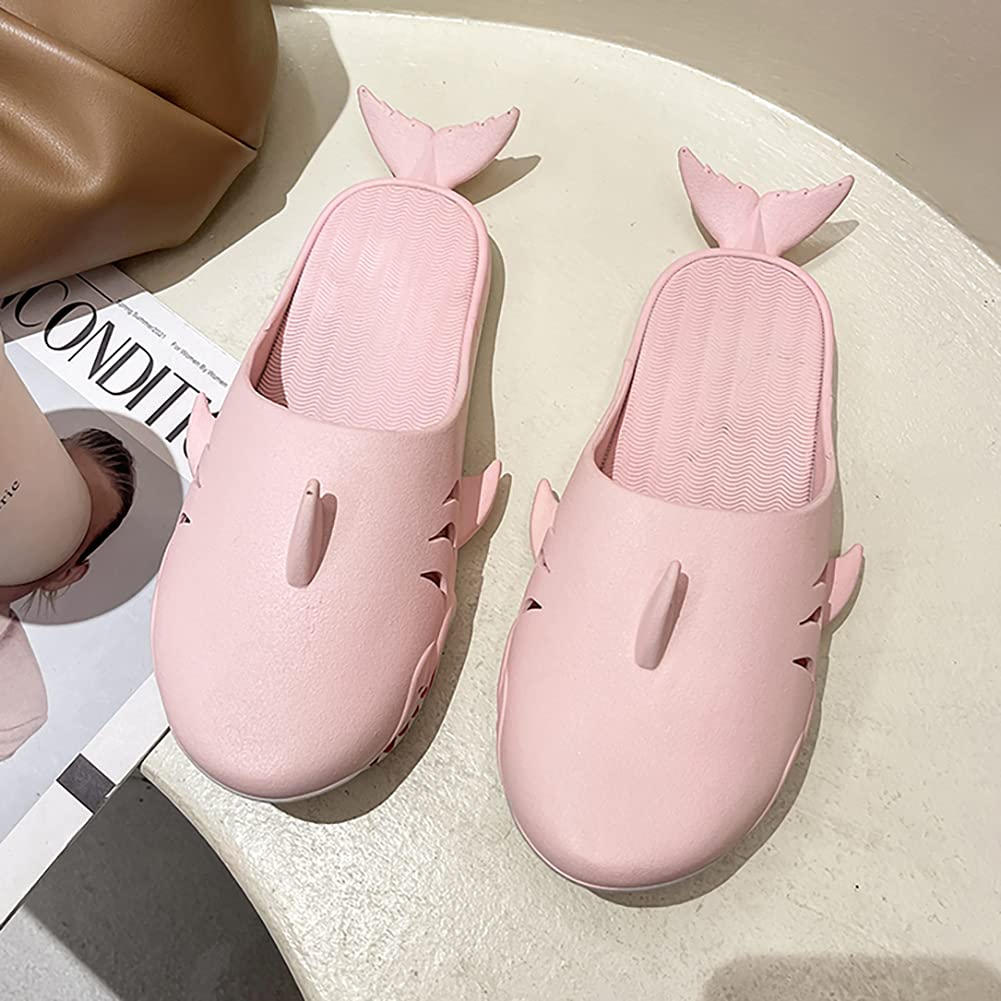 Shark Slippers for Men & Women - Funny Unisex Fish Slippers - Comfortable Beach House Shoes for Outdoor, Pool Party & Summer Vacation