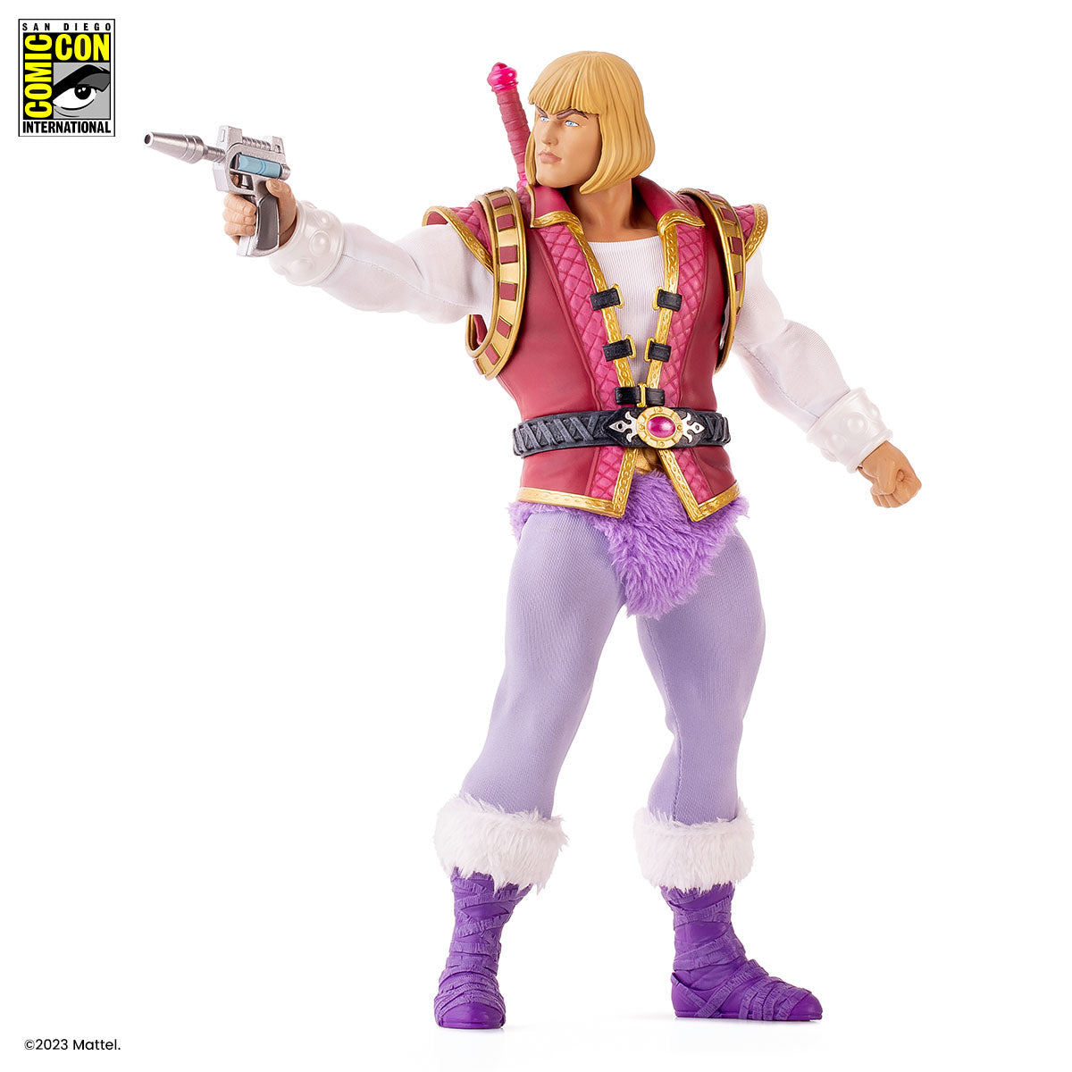Masters of the Universe Prince Adam 1/6 Scale Action Figure SDCC Exclusive Collectible - Perfect for Display, Gifts, and Comic-Con Fans