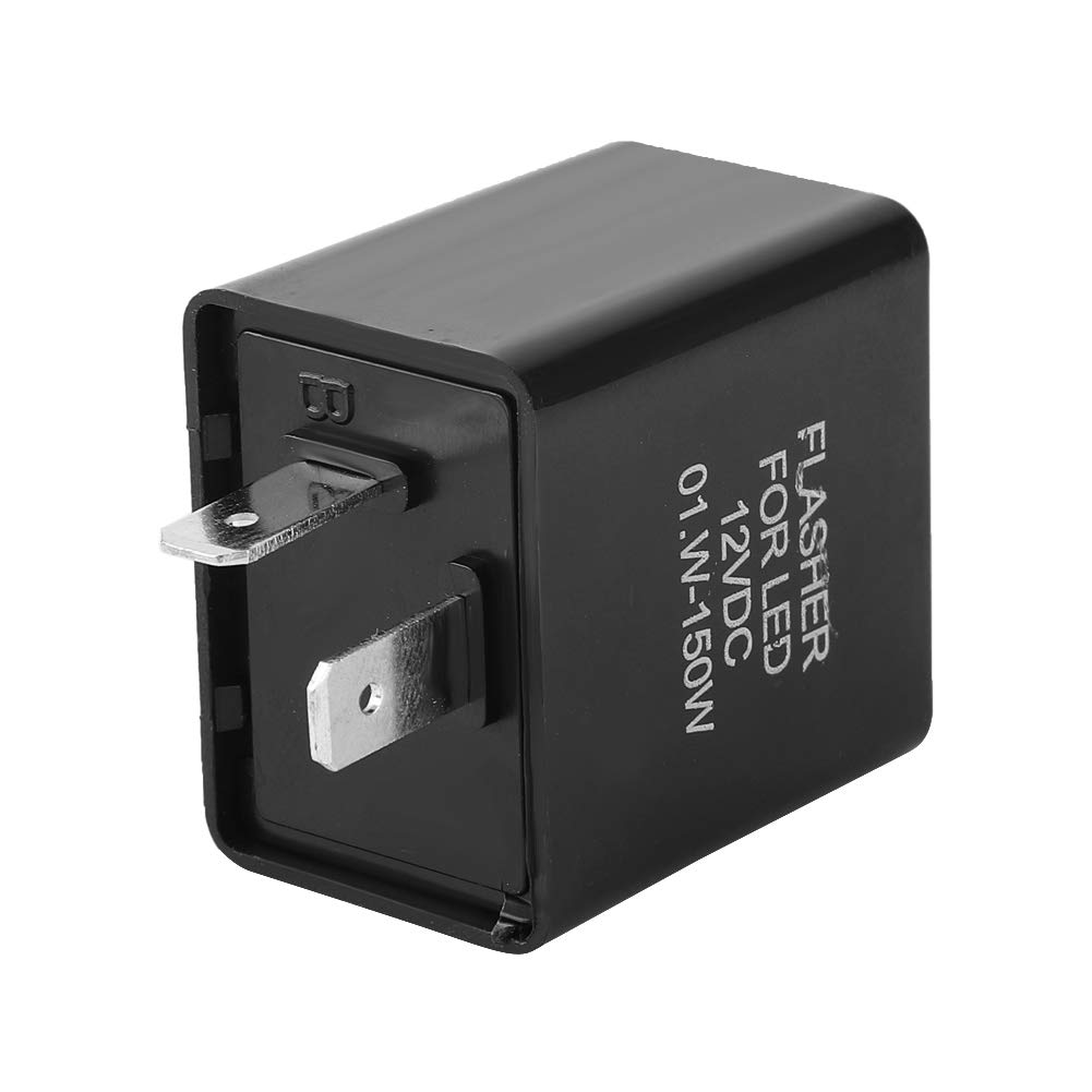 LED Flasher Relay - Adjustable Electronic Turn Signal Blinker for Motorcycle, Car, Truck & Vehicle Lights | Waterproof & Universal Fit for Safe Night Driving