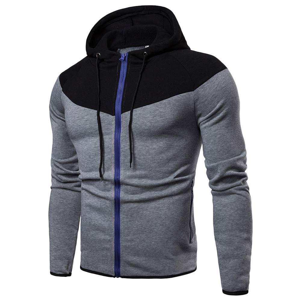 Men's Casual Zip-Up Hoodie for Autumn & Winter - Assorted Colors, Lightweight Sweatshirt for Active Lifestyle | Perfect for Outdoor Activities, Gym & Everyday Wear